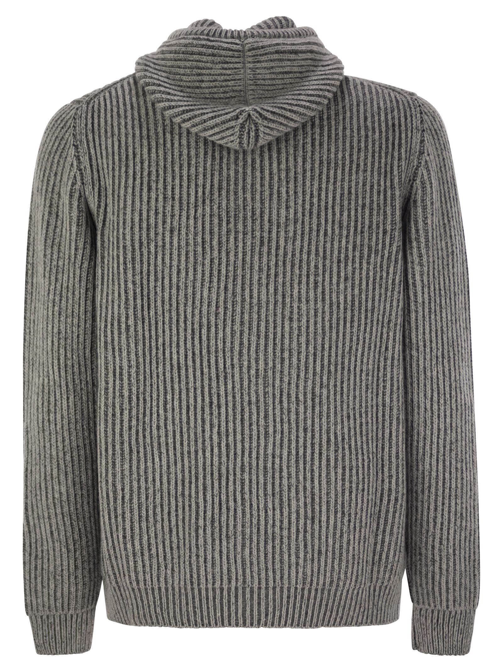 Shop Kiton Plush Cut Cashmere Jacket In Grey