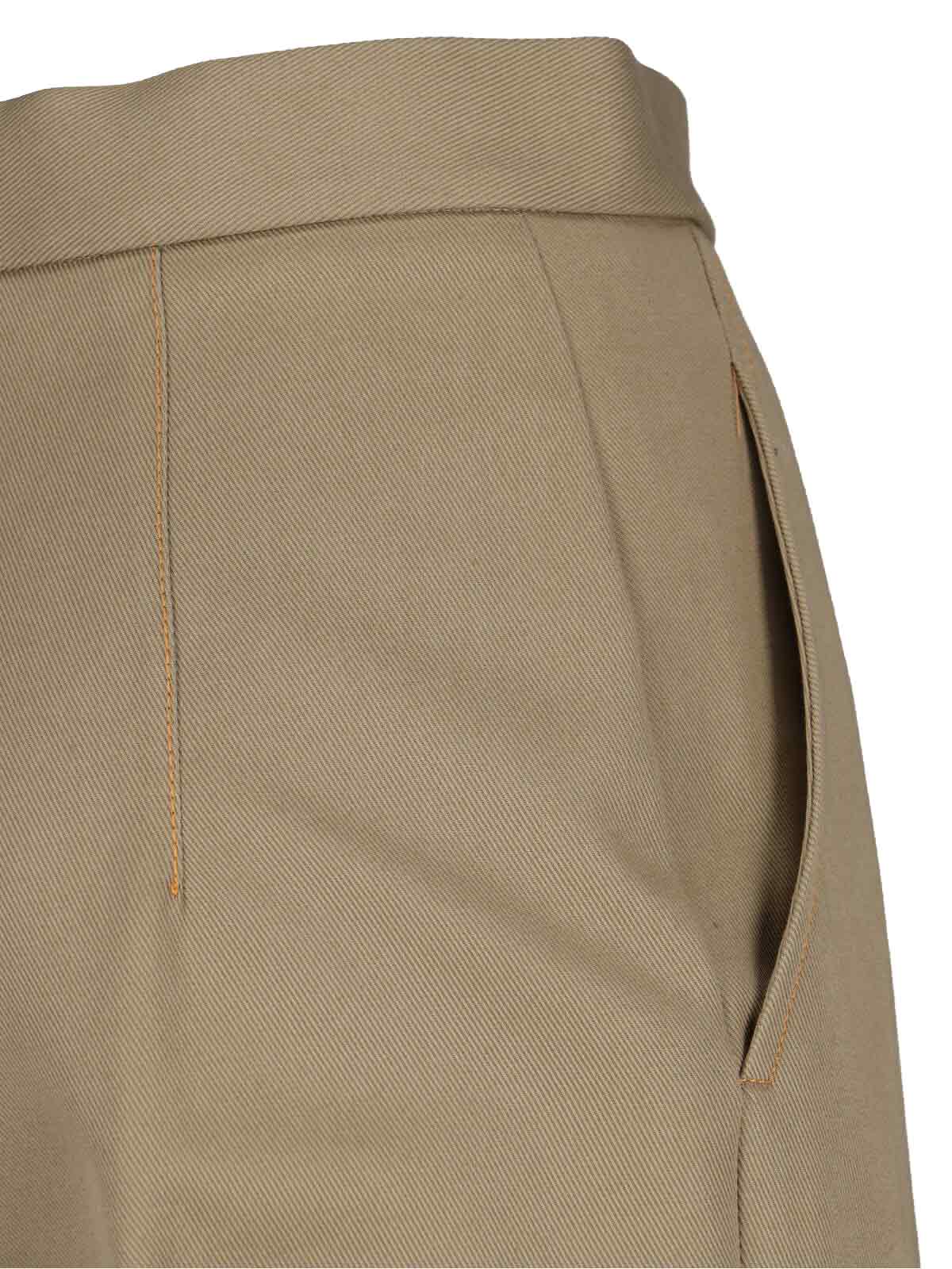 Vivienne Westwood Wide Leg High Waist Trousers With Belt Loops In Brown