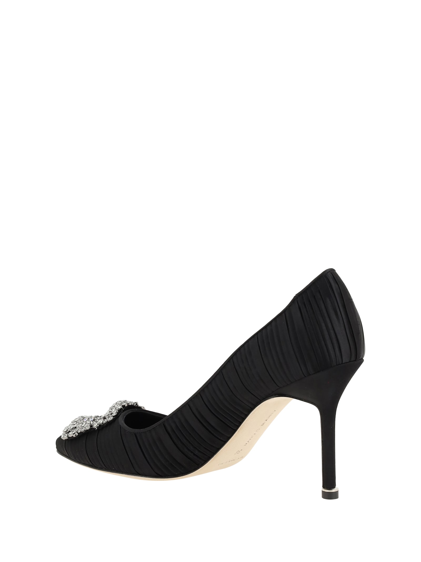 Manolo Blahnik Hangisi 50 Fmc Crystal-embellished Satin Pumps In Yoth