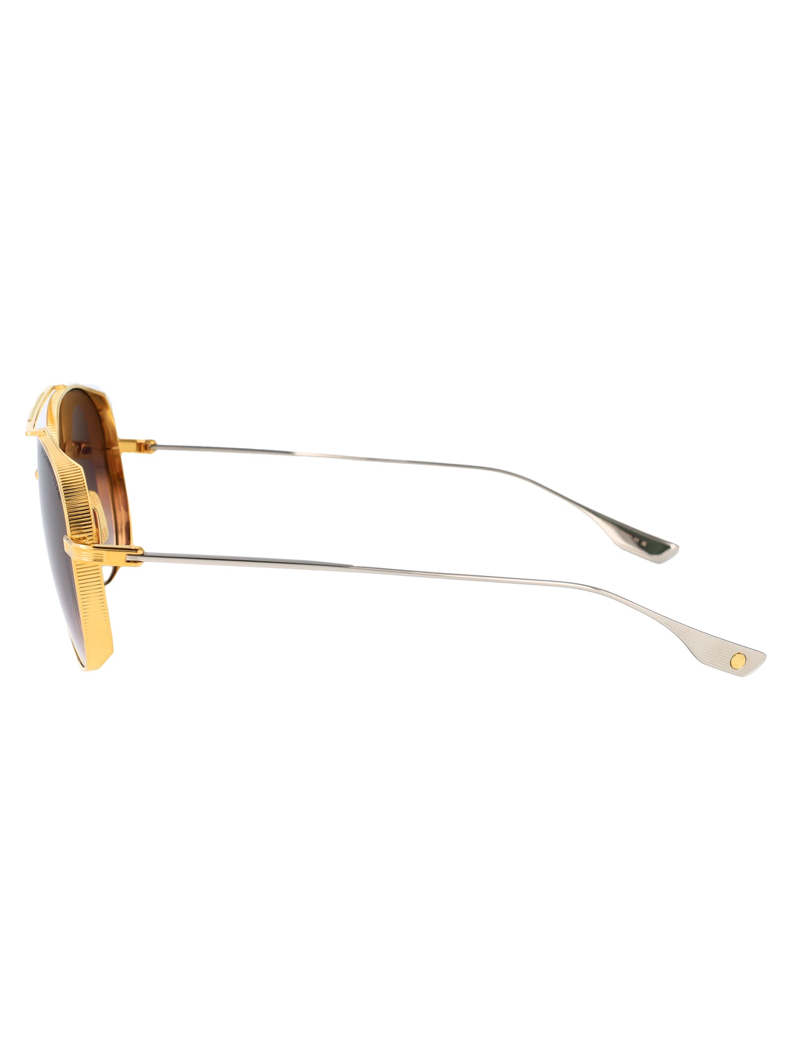 Dita Subsystem Sunglasses In Yellow Gold - Silver W Dark Grey To Clear Gradient