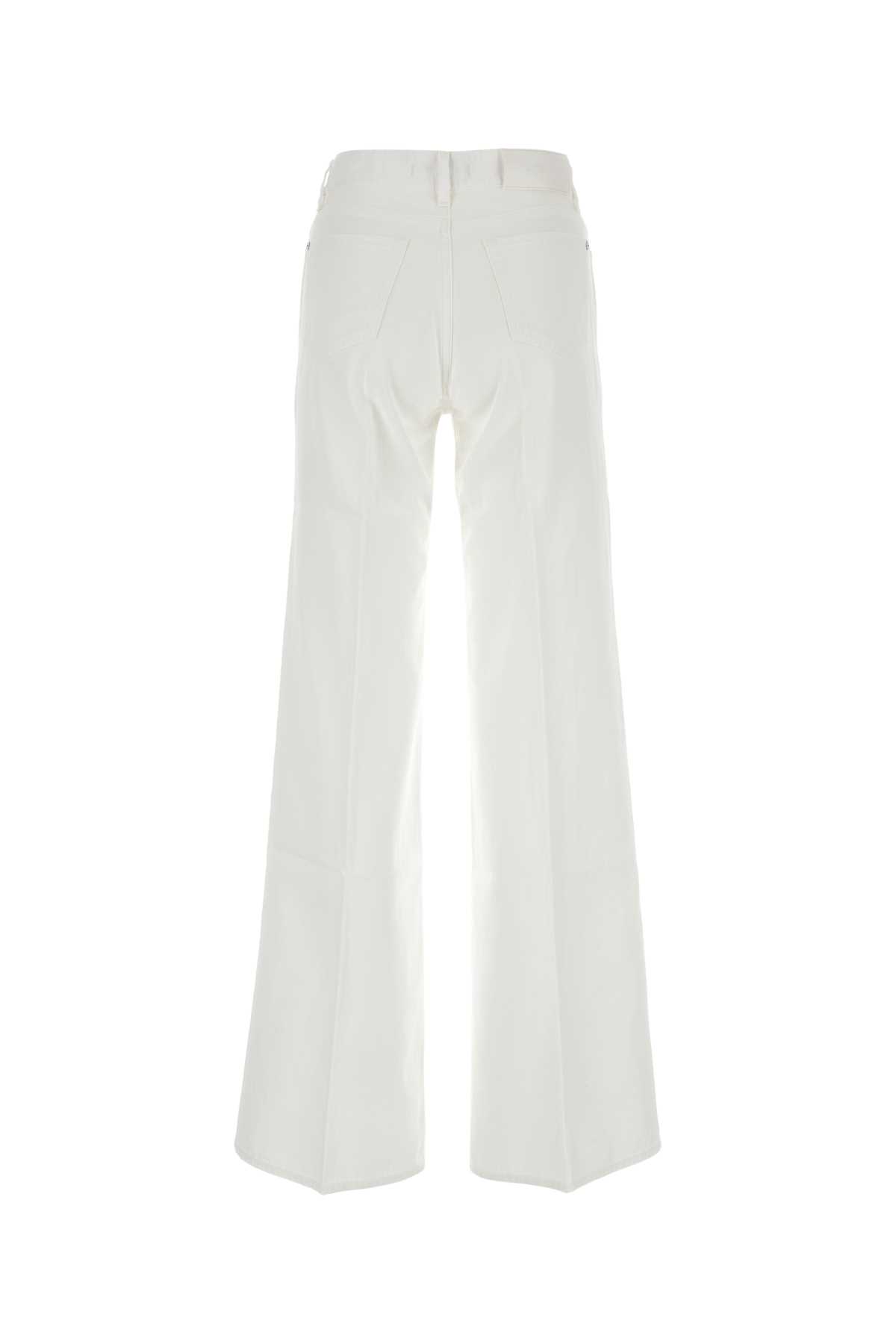 Shop 7 For All Mankind White Denim Lotta Jeans In Bianco