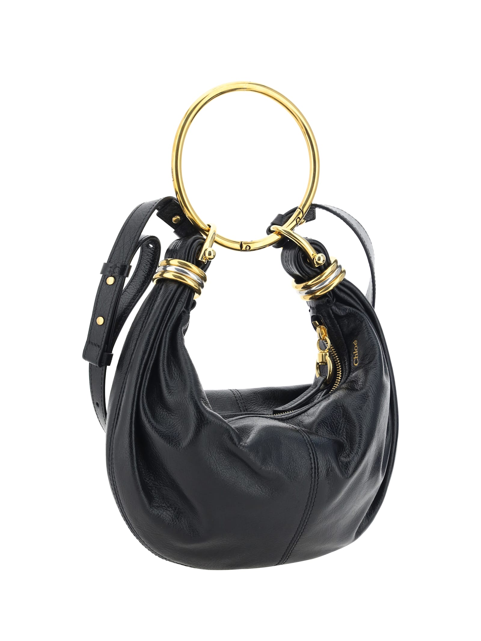 Shop Chloé Bracelet Handbag In Black