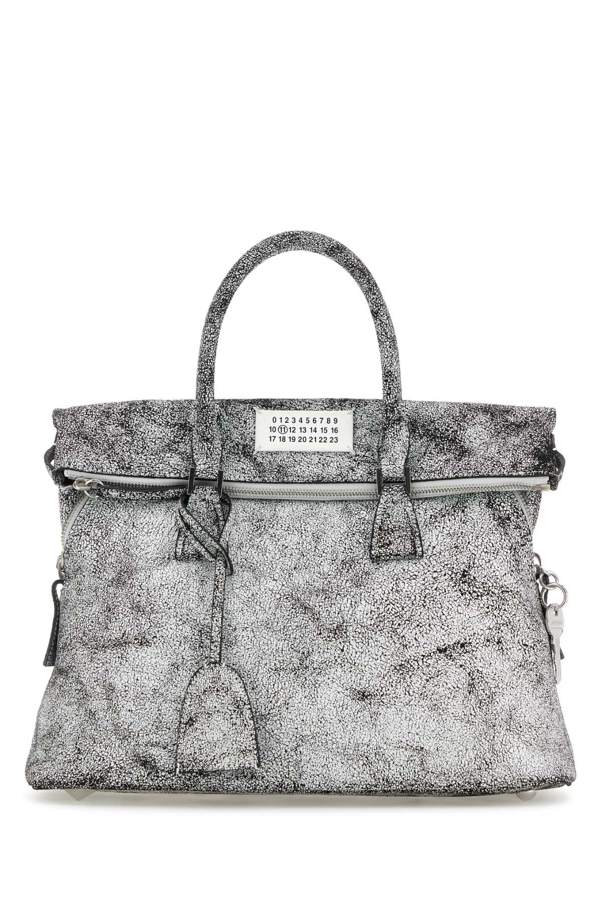 Maison Margiela Two-tone Leather Medium 5ac Loved To Death Handbag In Multi