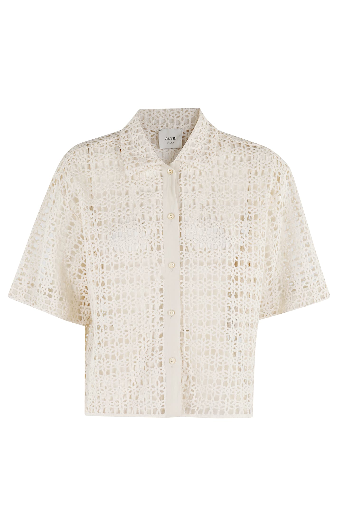 ALYSI CAMICIA MACRAME CROPPED