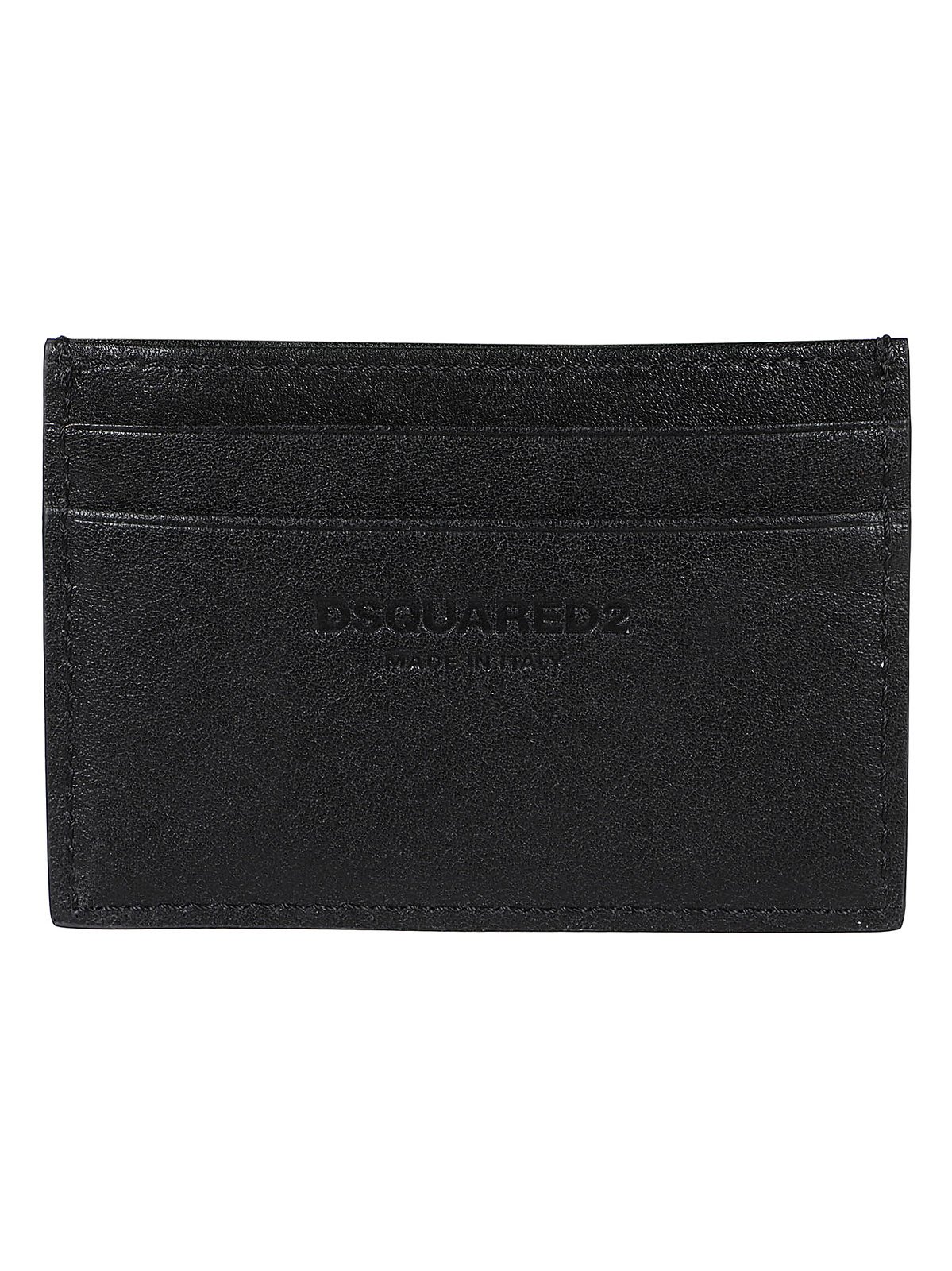 DSQUARED2 LOGO-PRINTED RECTANGULAR CARD HOLDER 