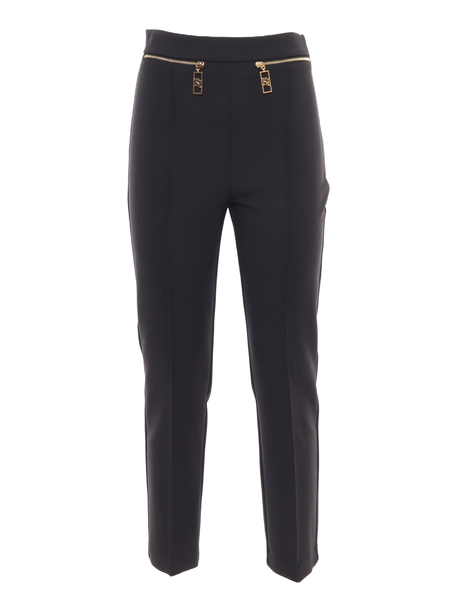 Shop Elisabetta Franchi Trousers In Black