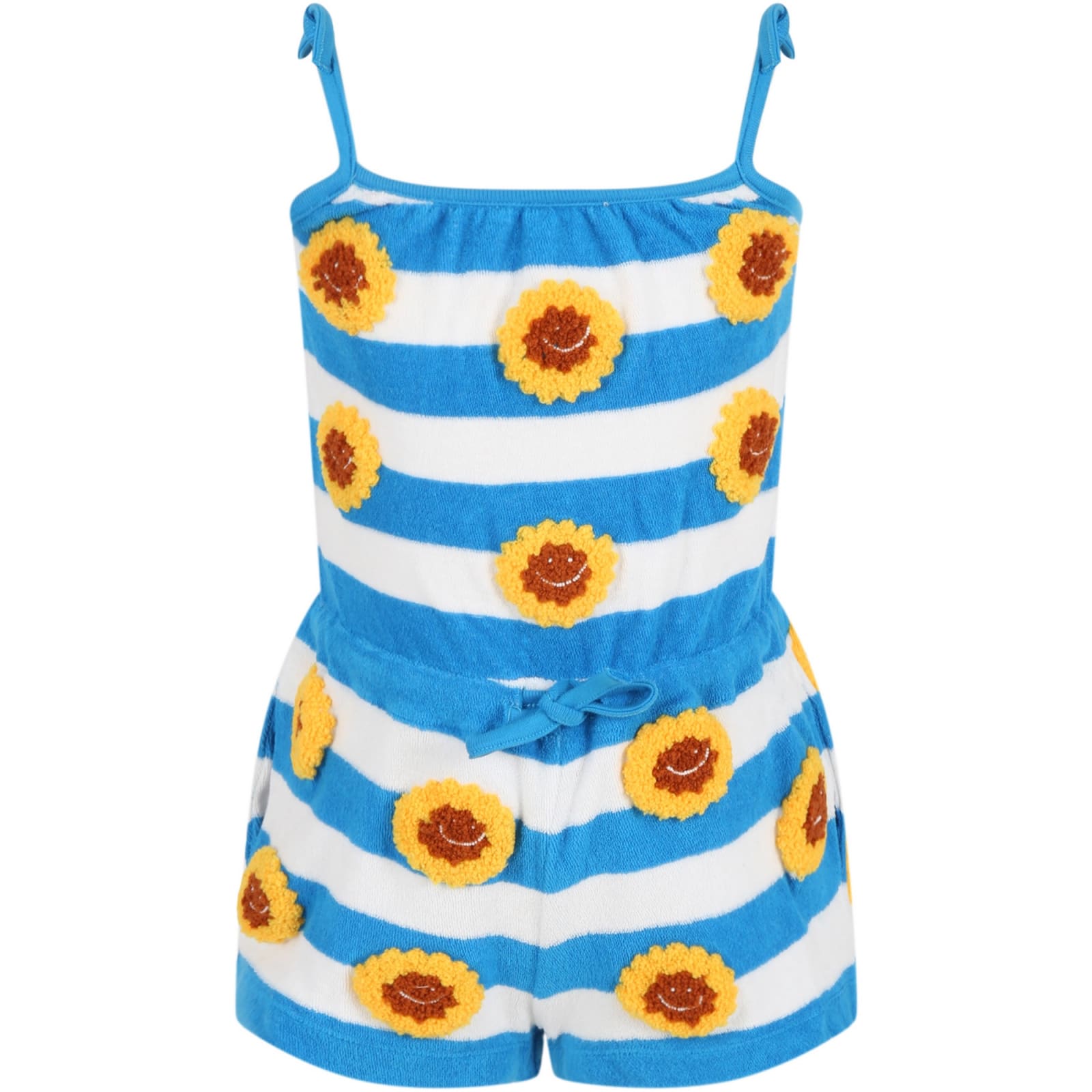 Stella McCartney Kids Multicolor Overalls For Girl With Daisies