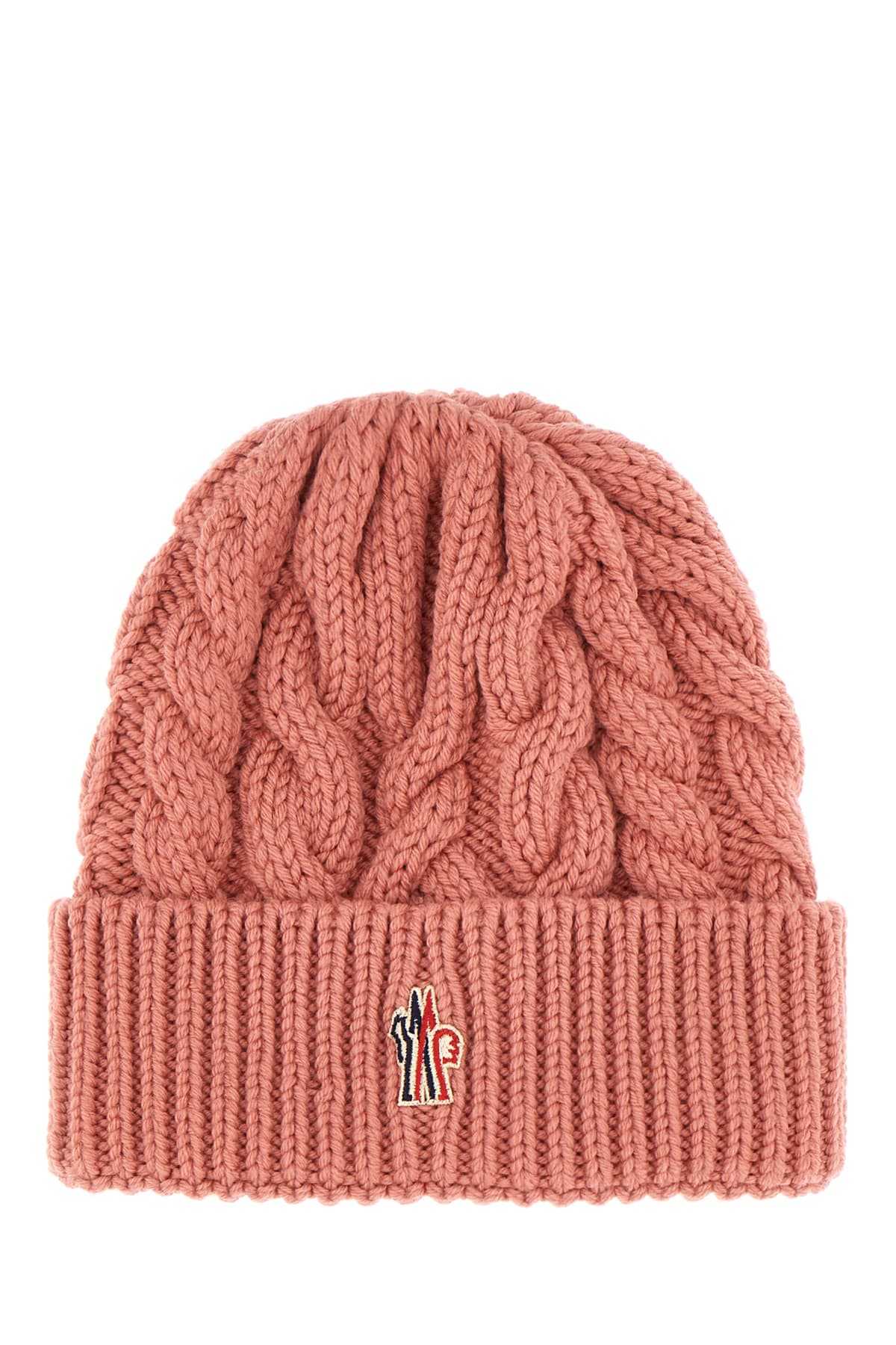 Shop Moncler Pink Wool Beanie Hat