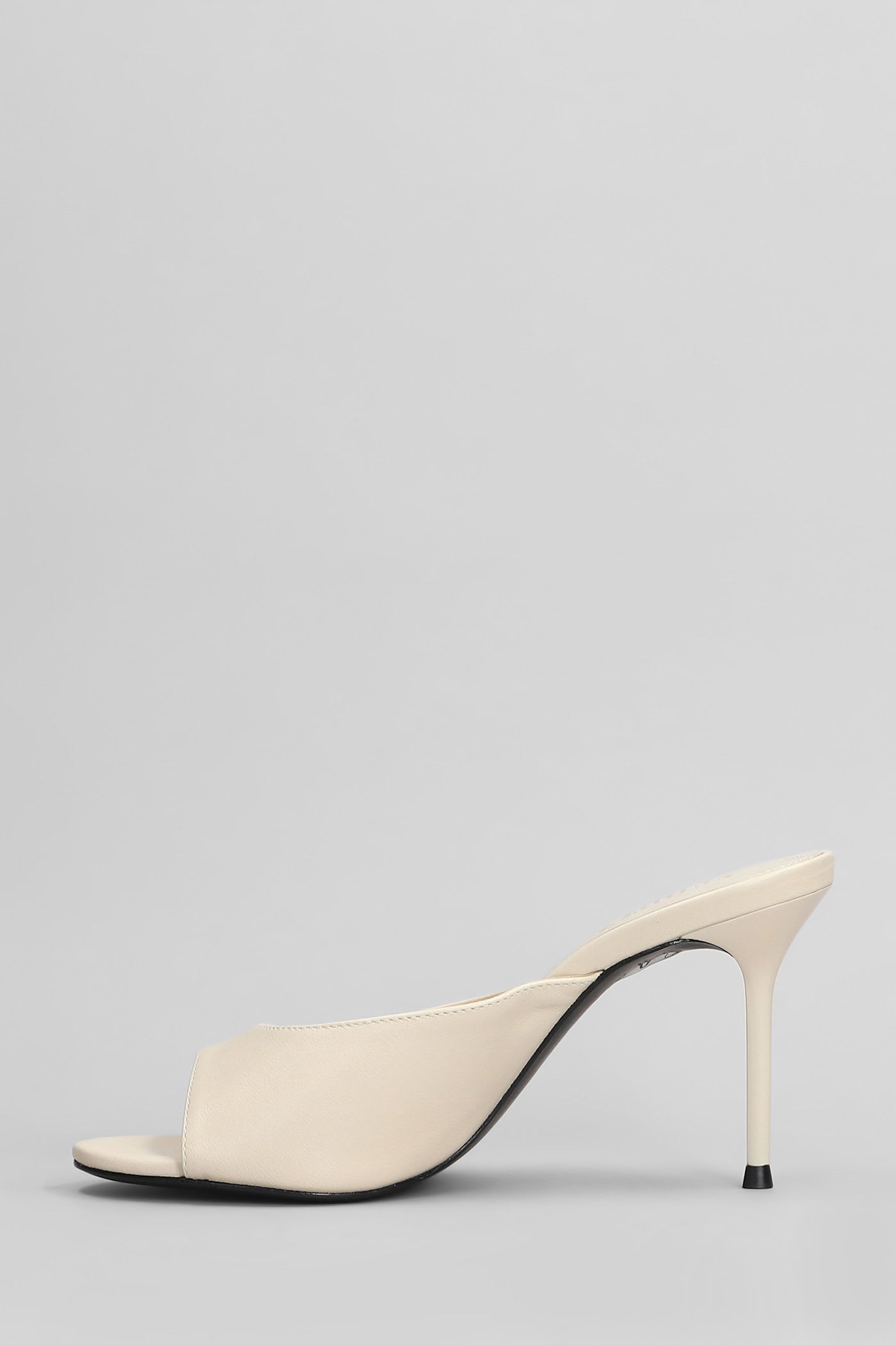 Shop Schutz Slipper-mule In Beige Leather