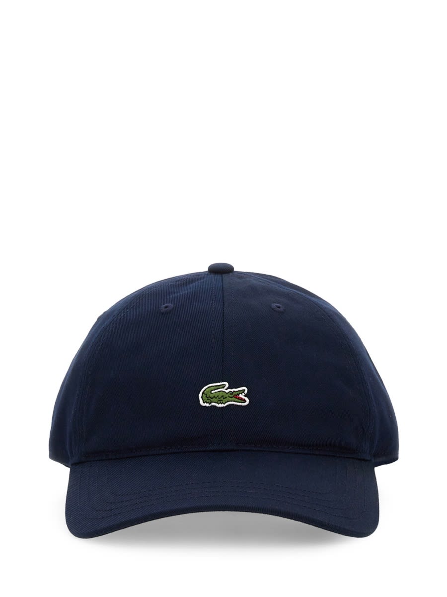Shop Lacoste Baseball Hat With Logo In Blue