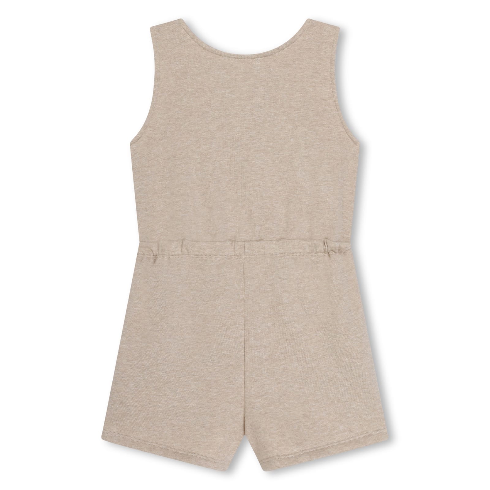 Shop Chloé Short Jumpsuit With Embroidery In Beige
