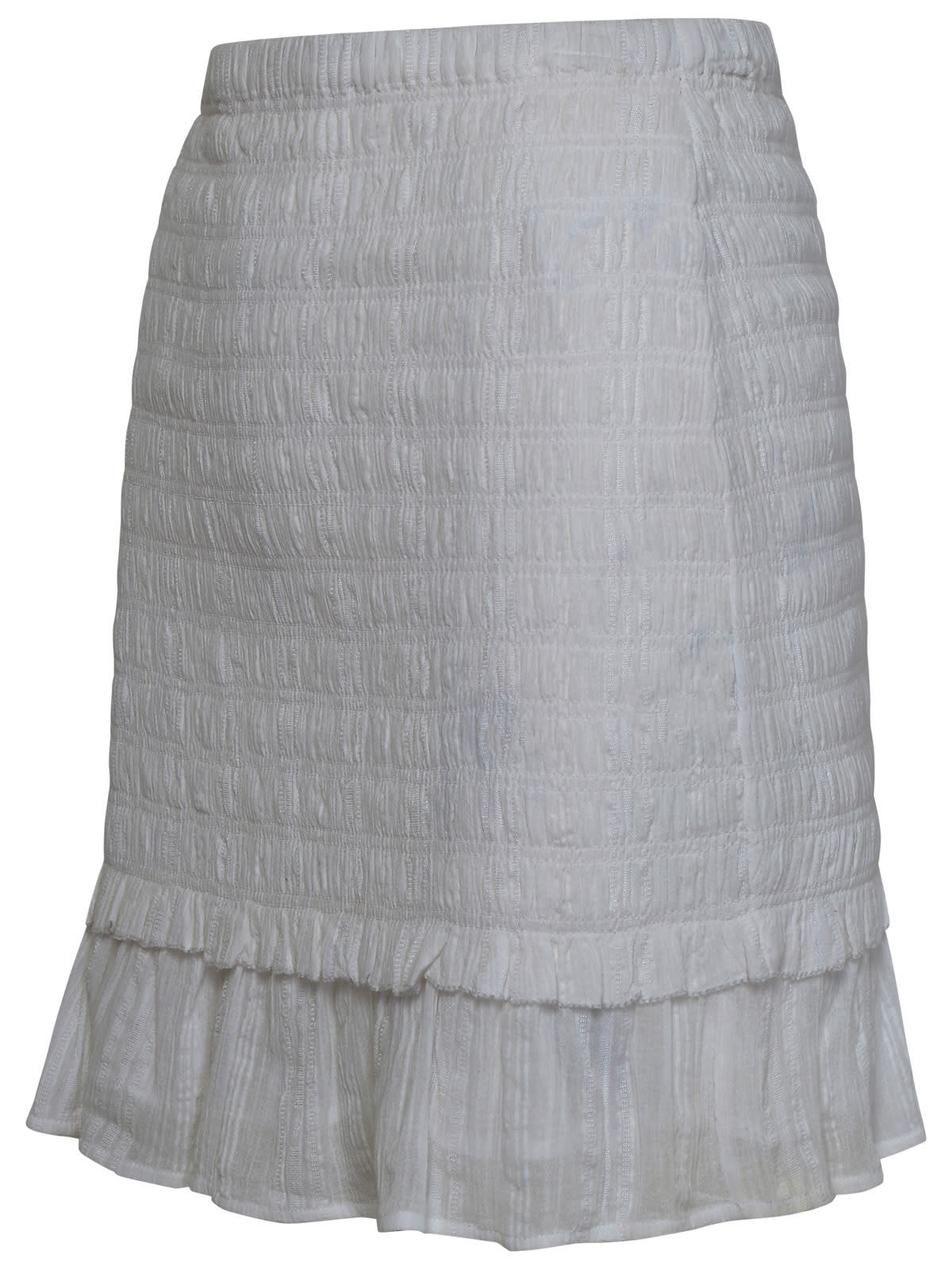 Shop Marant Etoile Dorela White Cotton Miniskirt