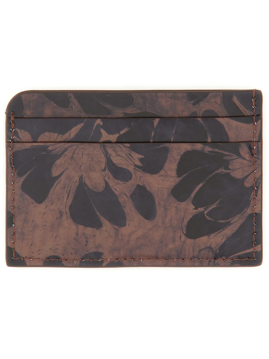 Dries Van Noten Leather Card Holder In Multicolour