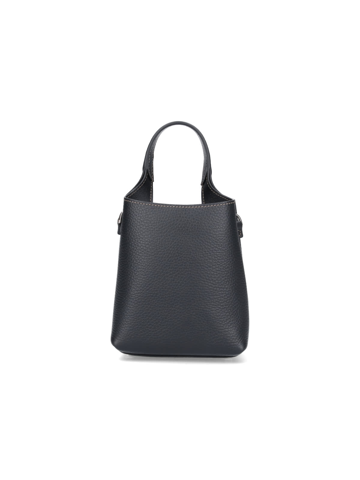 Tod's Micro Leather Shopping Bag In Black