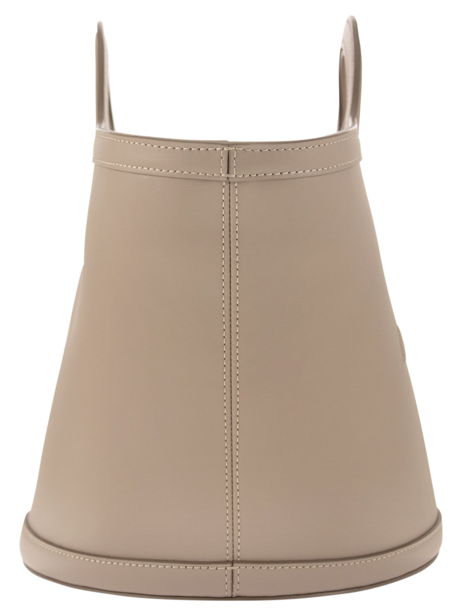 Shop Marni Tropicalia S - Leather Handbag In Beige