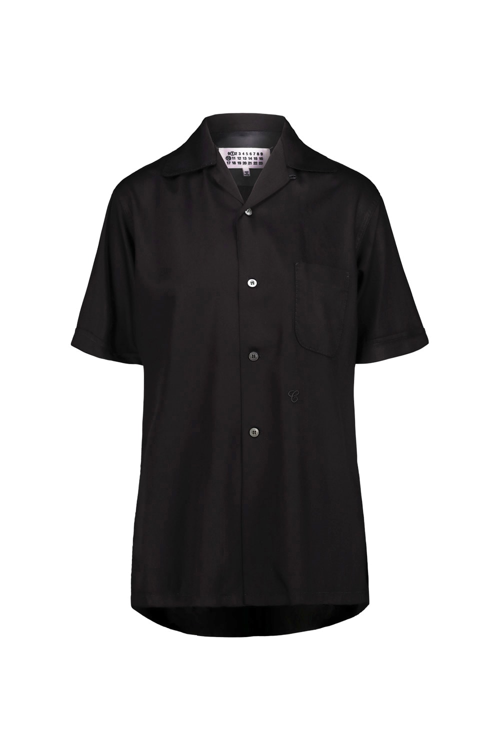 Maison Margiela Short Sleeve C Shirt In Black