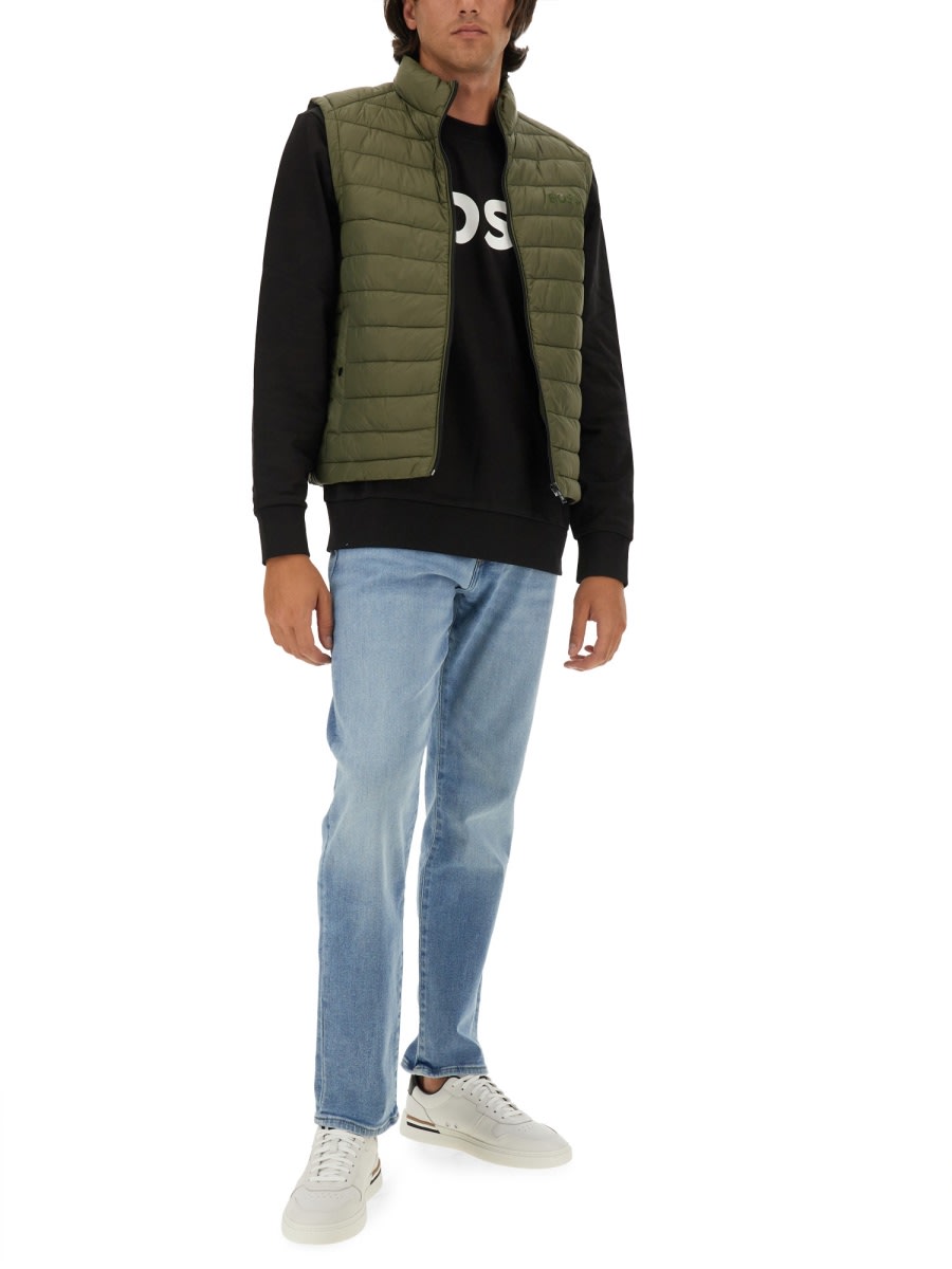 Shop Hugo Boss Walking Vest In Green