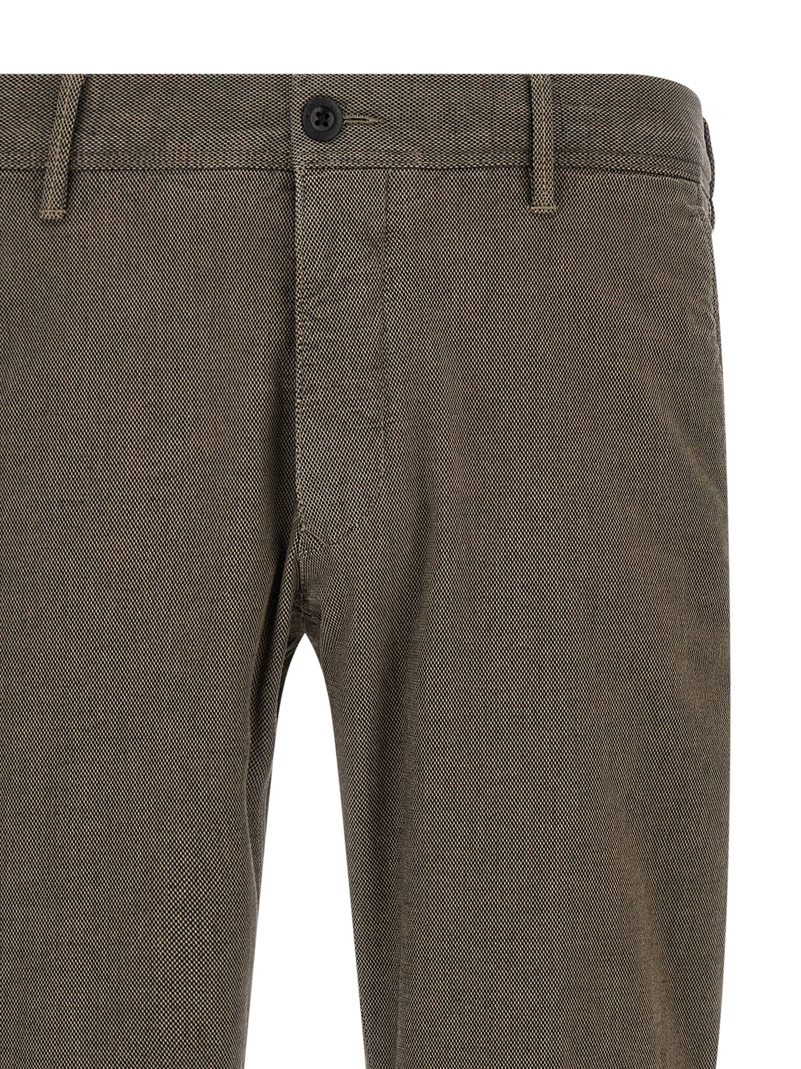 Incotex Tailored Check Trousers With Pockets And Loops In Brown