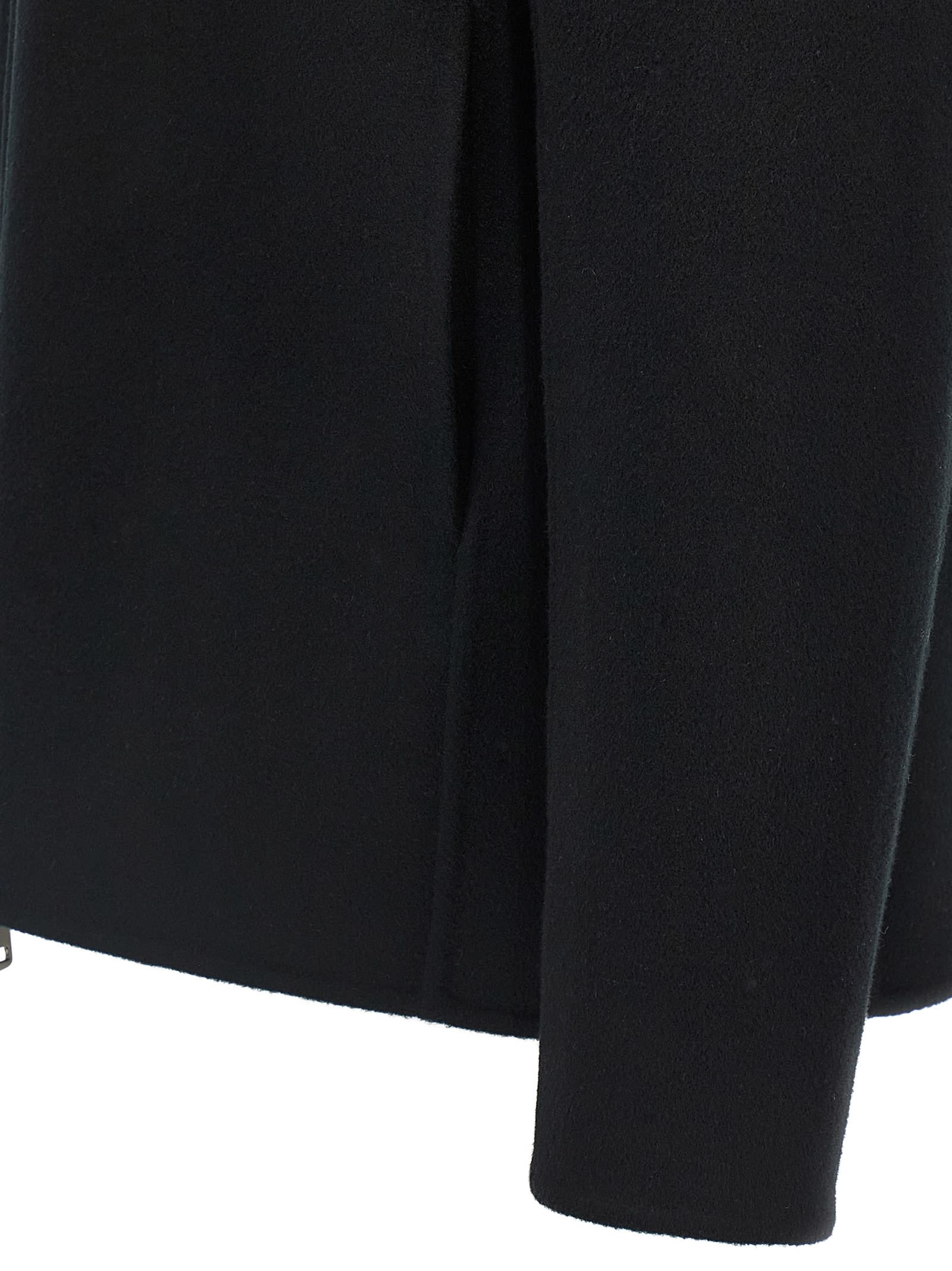 Giorgio Brato Classic-collar Wool-blend Overshirt In Black