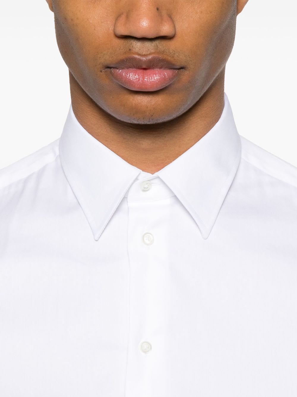 Emporio Armani Shirt Linen Collar Button-down In White