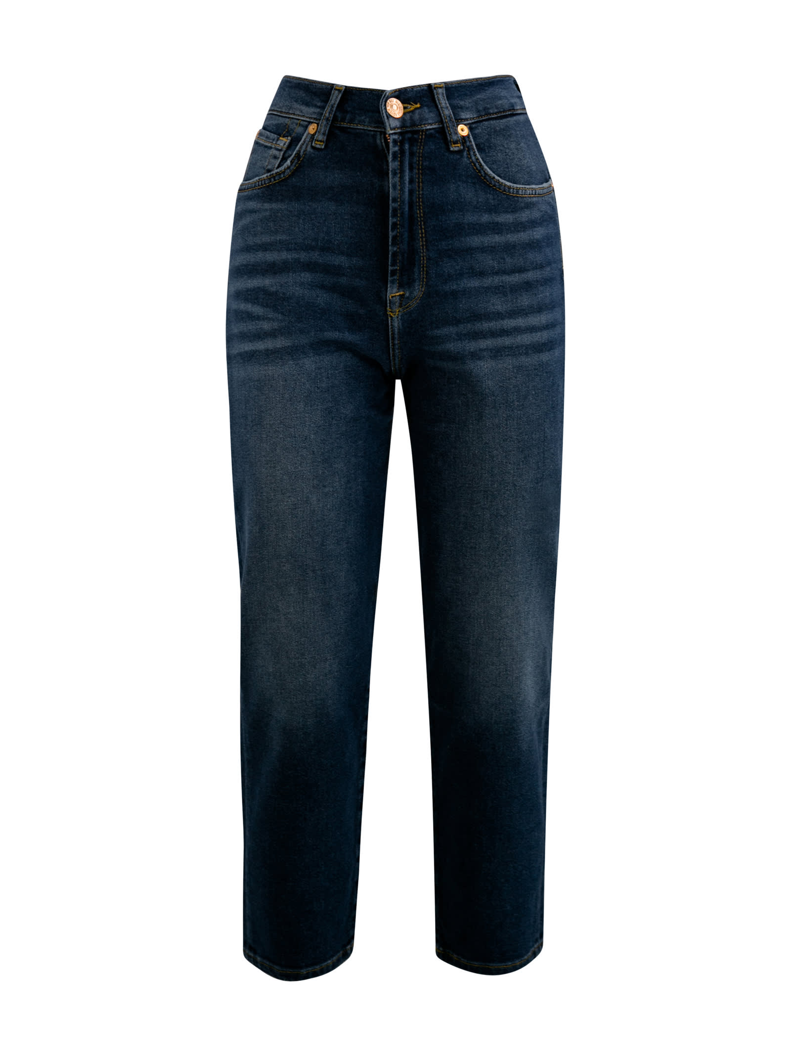 7 For All Mankind Malia High-rise Cropped Jeans In Blue