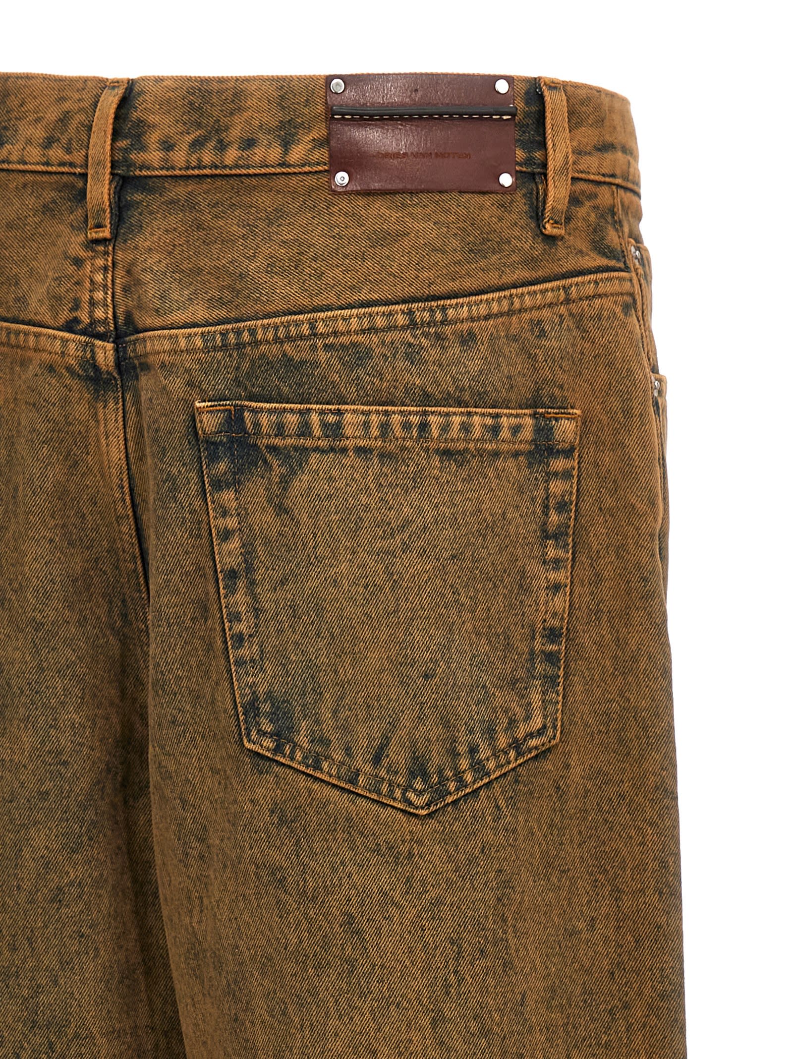 Shop Dries Van Noten Pine Jeans In Brown