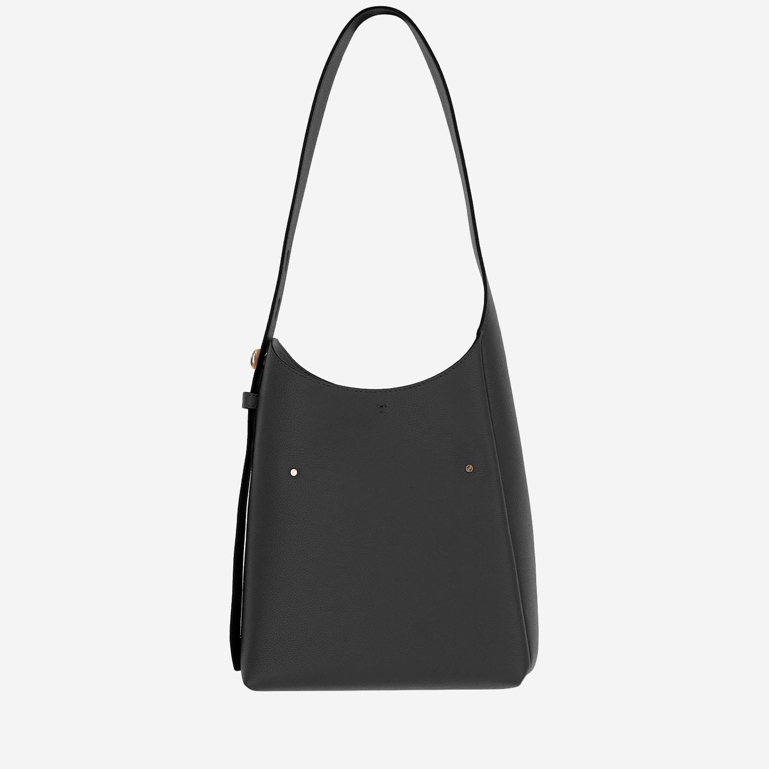 Tory Burch Small Leather Hobo Bag With Adjustable Strap In Black