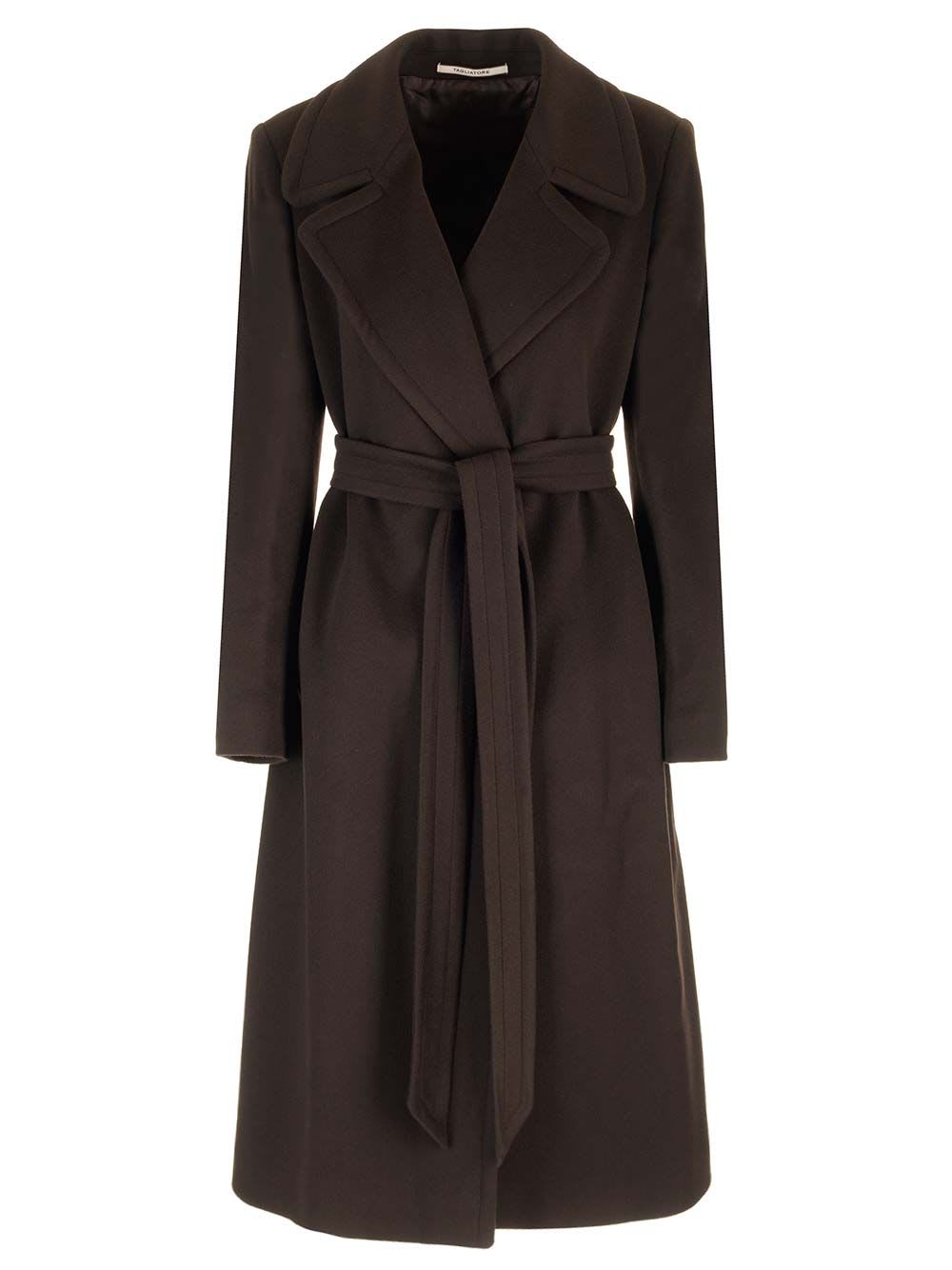 Shop Tagliatore Molly Long Coat In Brown