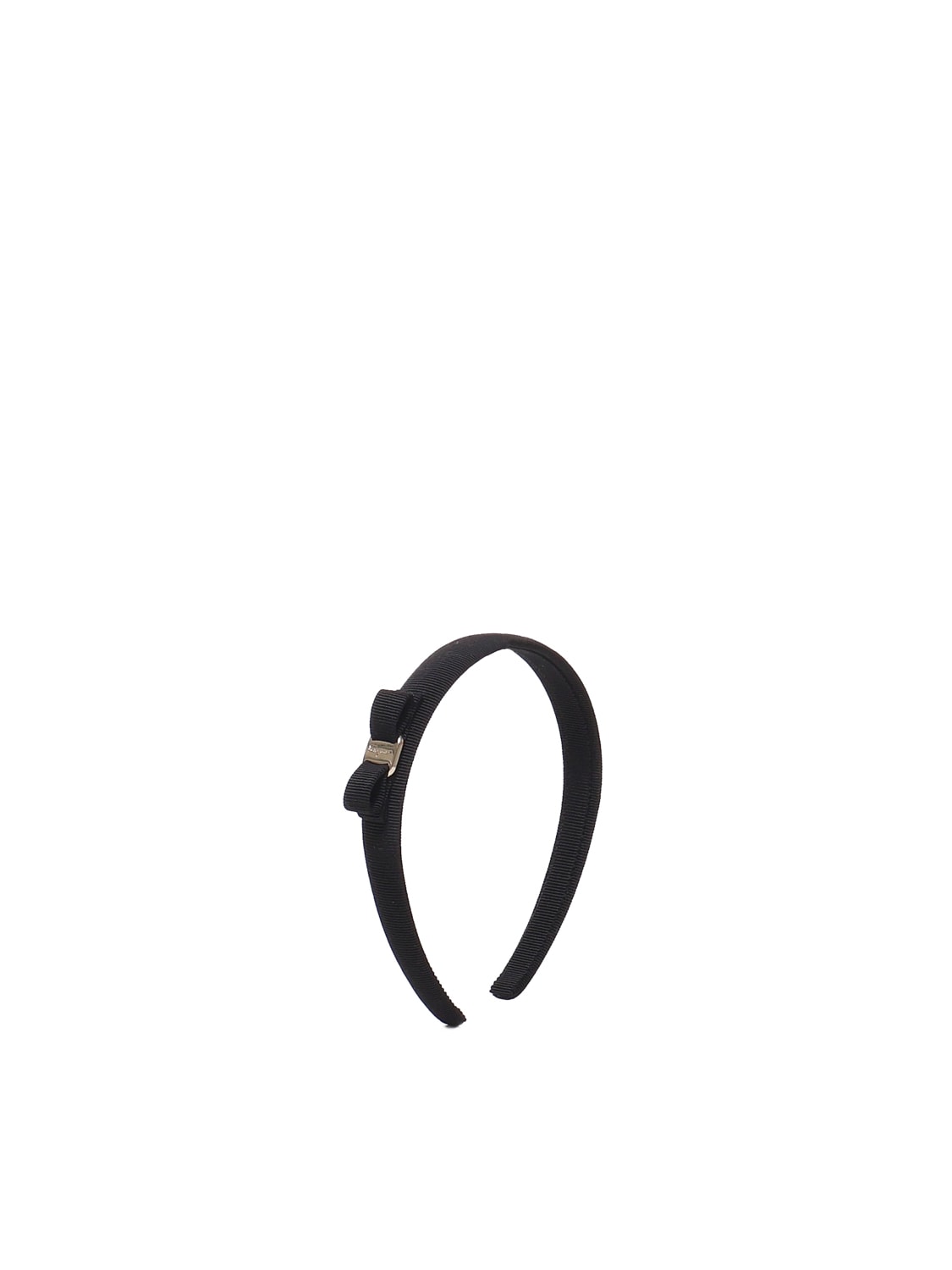 Shop Ferragamo Headband With Bow In Black