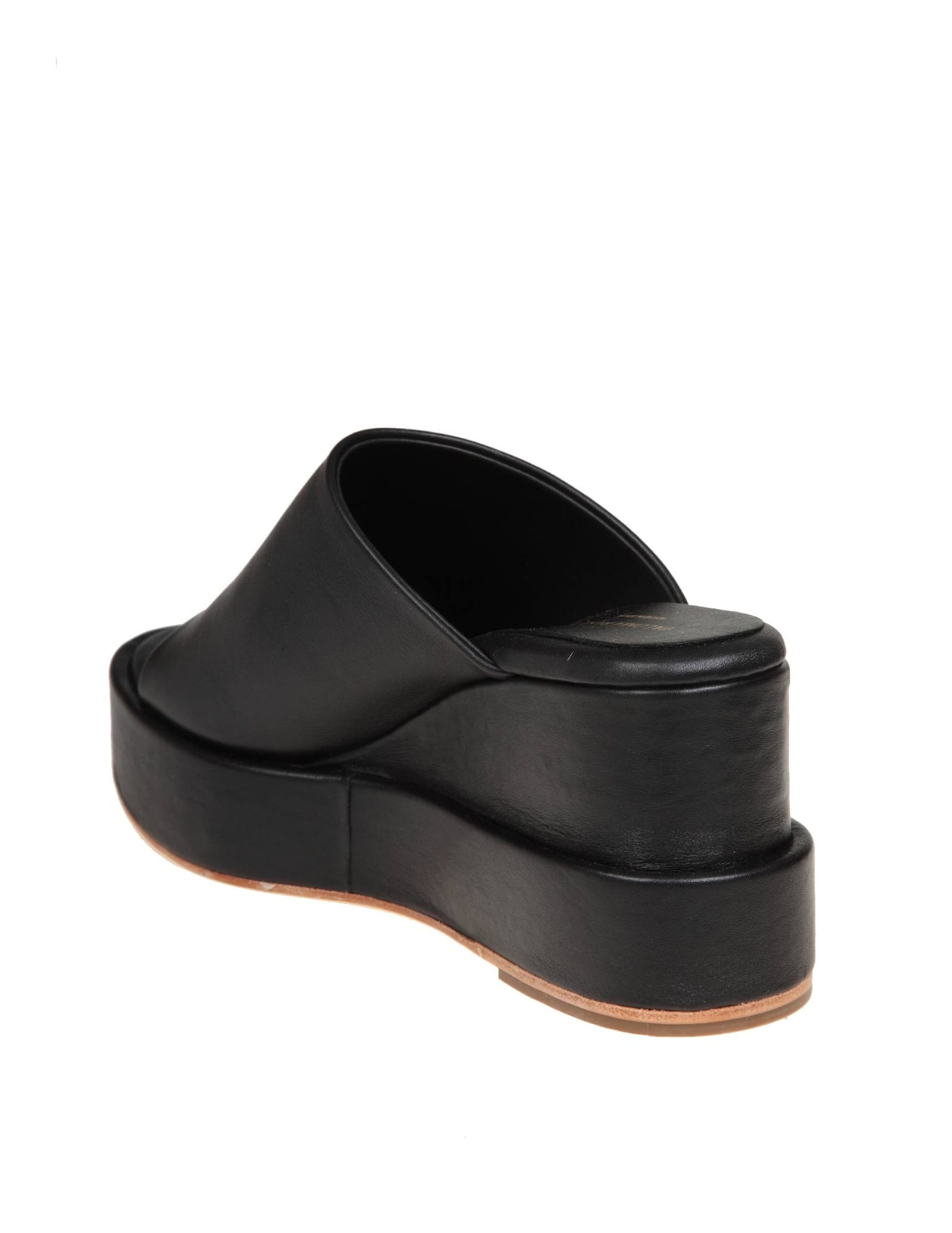 Shop Paloma Barceló Marit Wedge Sandal In Black Leather