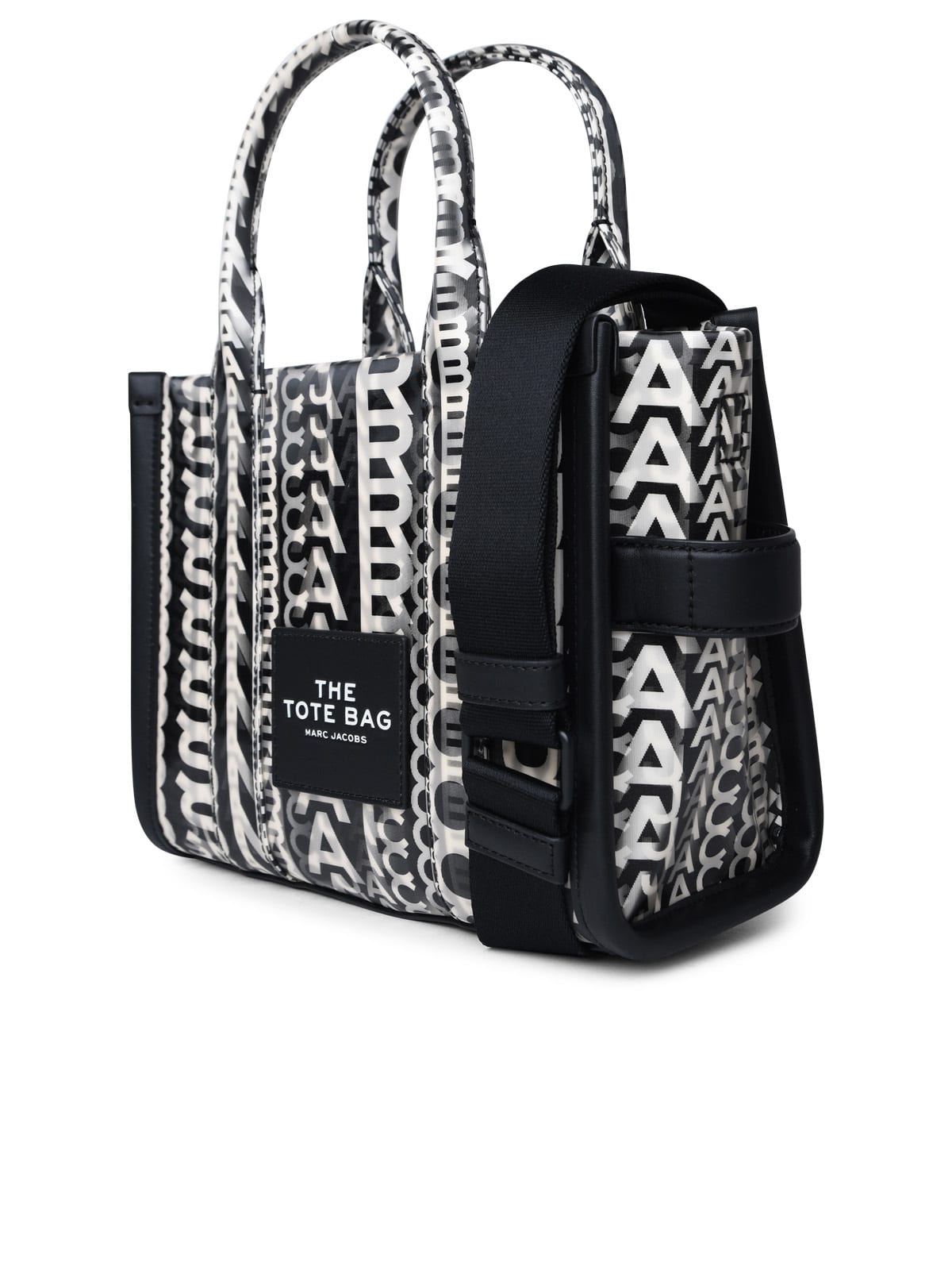 Shop Marc Jacobs Small Tote Bag In Black Lenticular Fabric