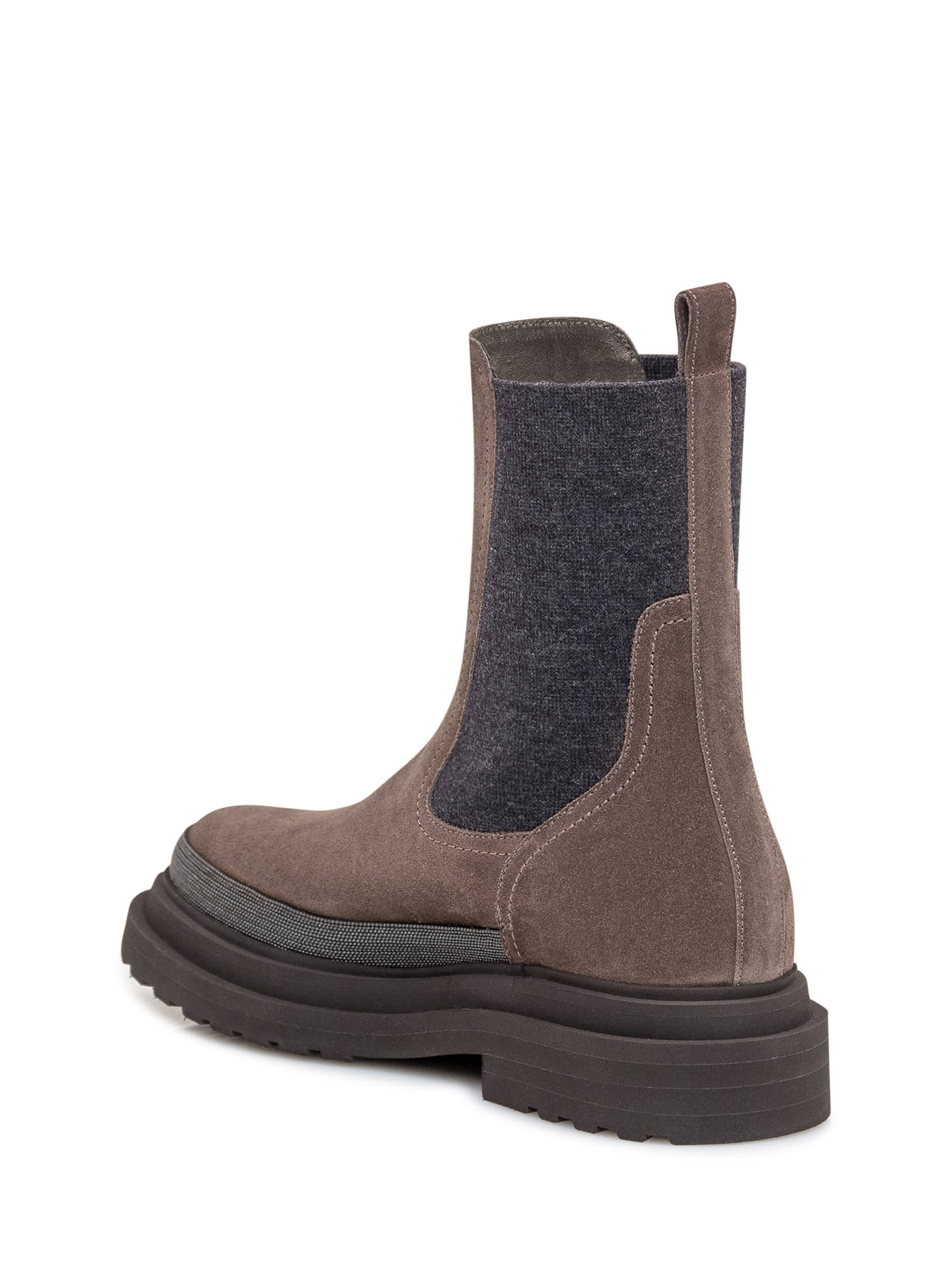 Shop Brunello Cucinelli Chealse Boot In Torba