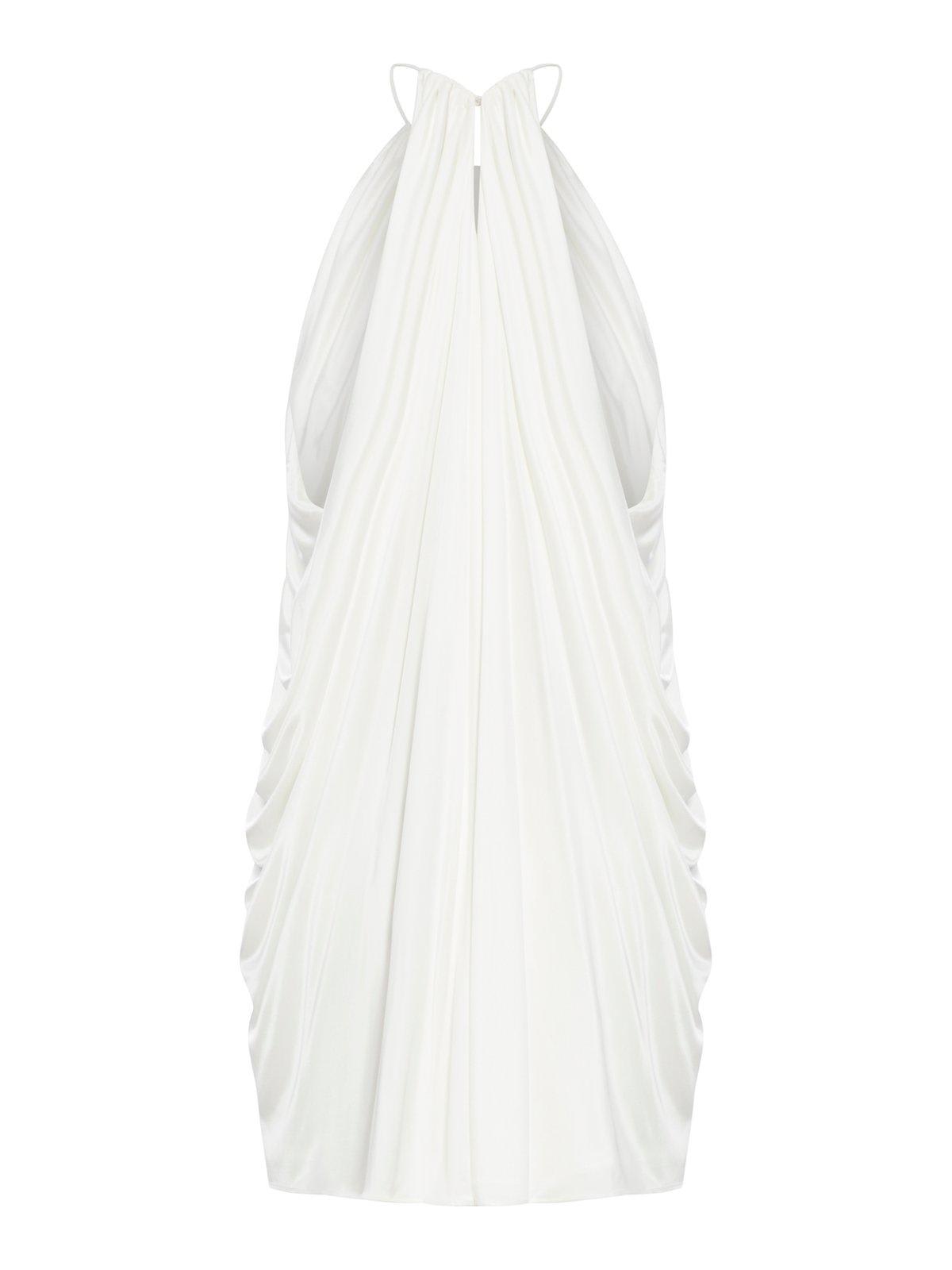 Shop Tom Ford Light Lustrous Jersey Halterneck Cocktail Dress In Off White