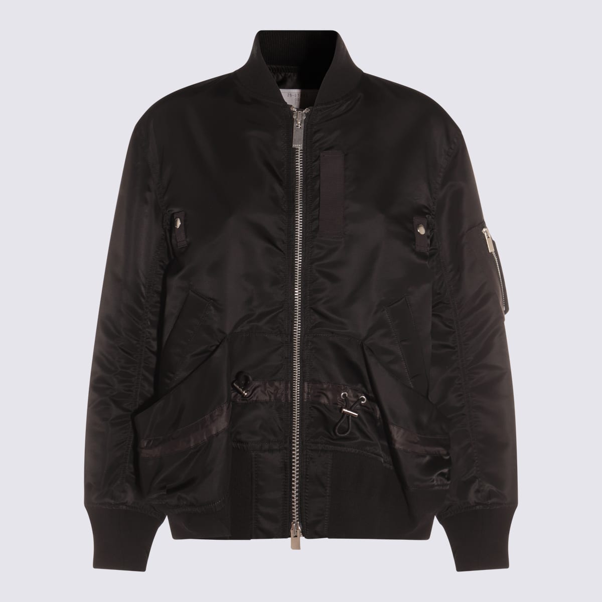 Black Nylon Casual Jacket