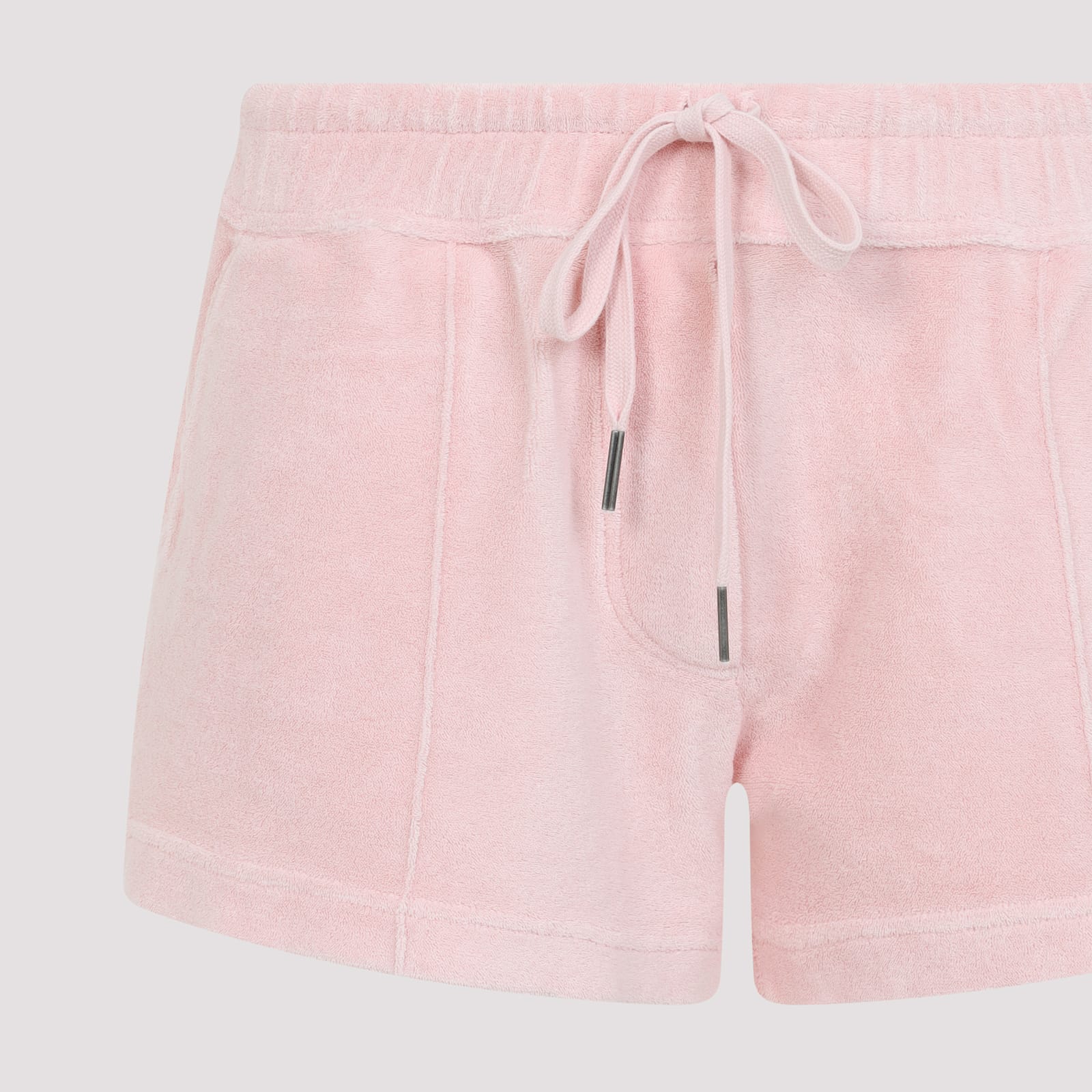 Tom Ford Pale Salmon Pink Cotton Towelling Shorts In Pale Salmon