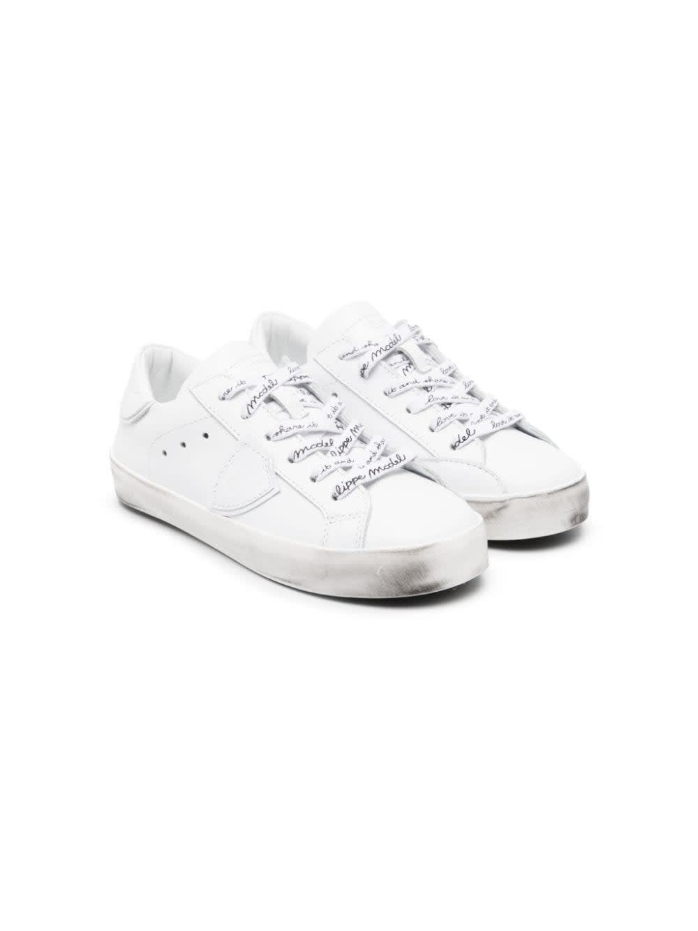 Shop Philippe Model Sneakers With Application In White