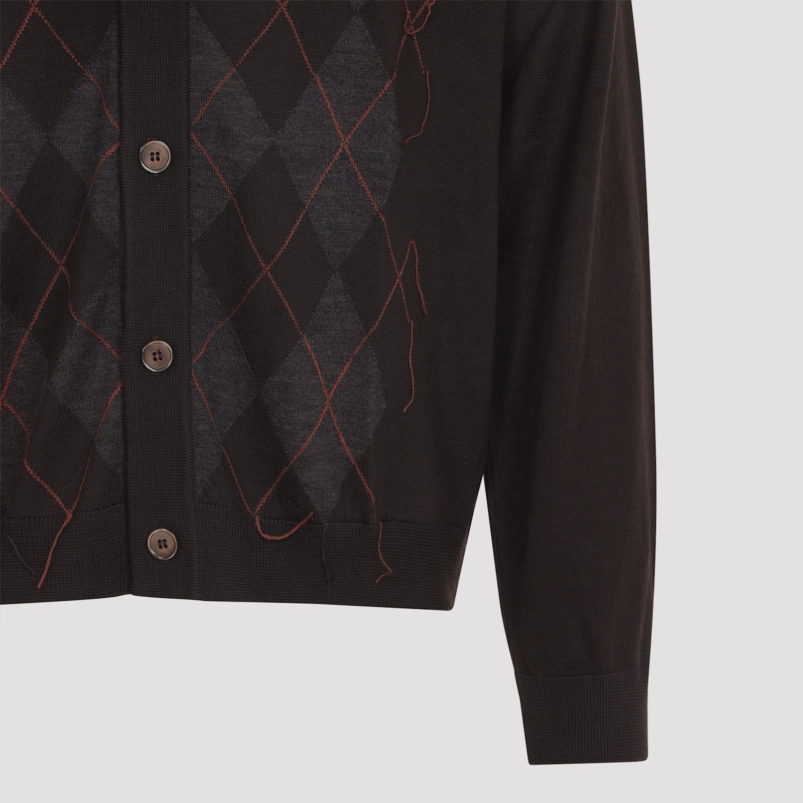 Our Legacy Mens Pub Argyle Evening Diamond-stitch Wool Polo Shirt In Multi