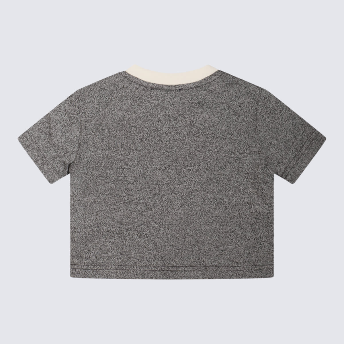 Shop Burberry Grey And White Cotton T-shirt In Charcoal Grey Melang