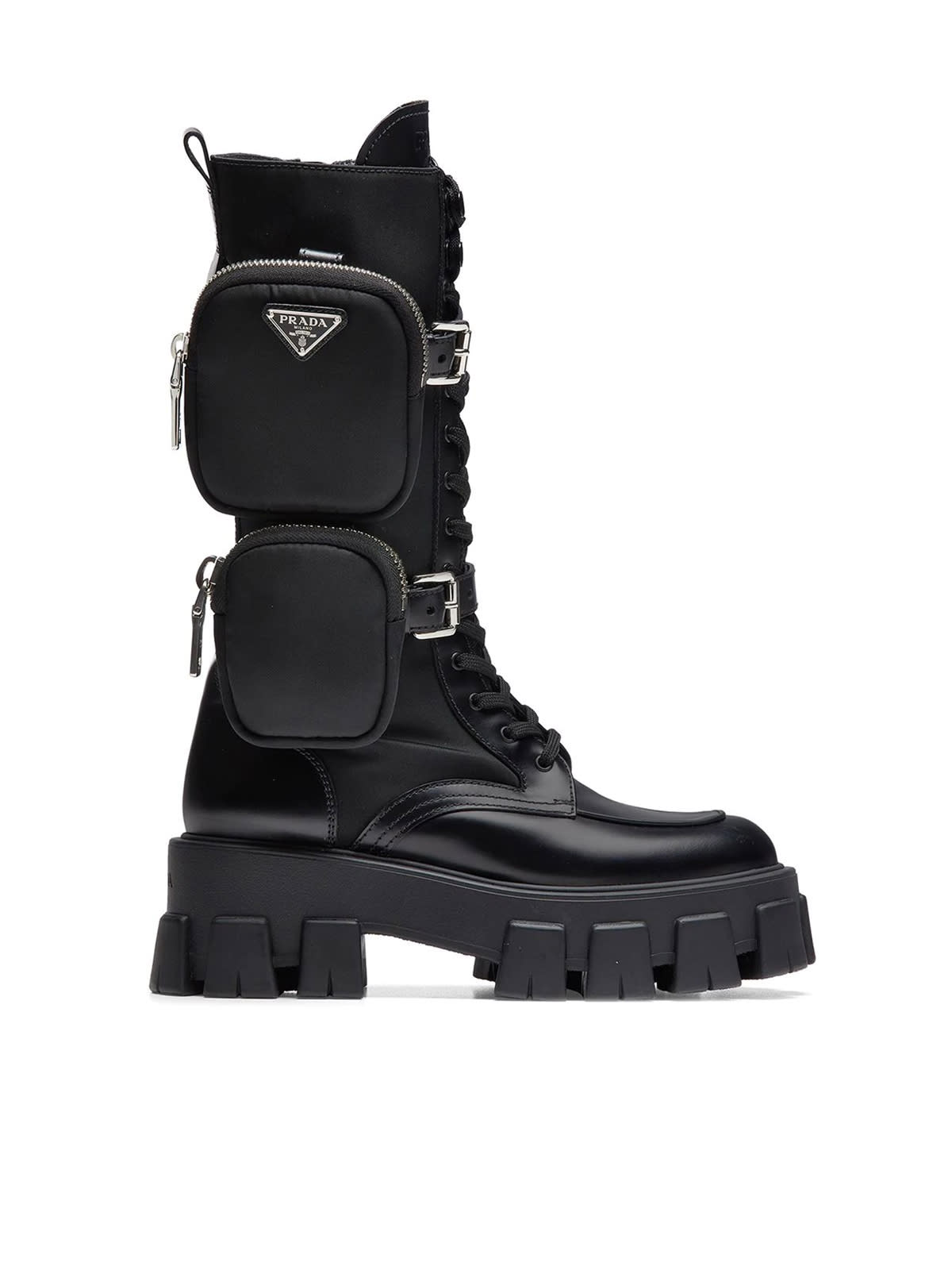 Prada Monolith Boots In Black