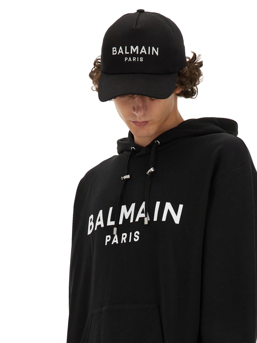 Shop Balmain Sweatshirt With Logo In Black