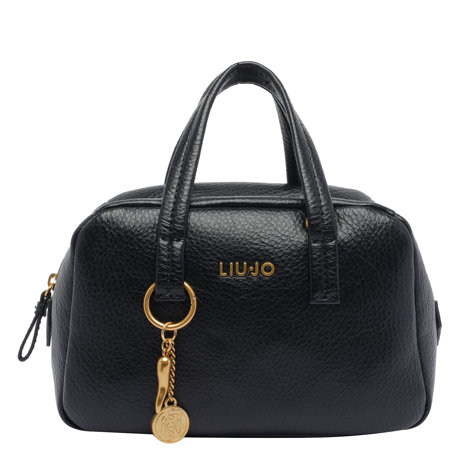 Liu •jo Versatile Cross-body Bag Charm Detail In Black