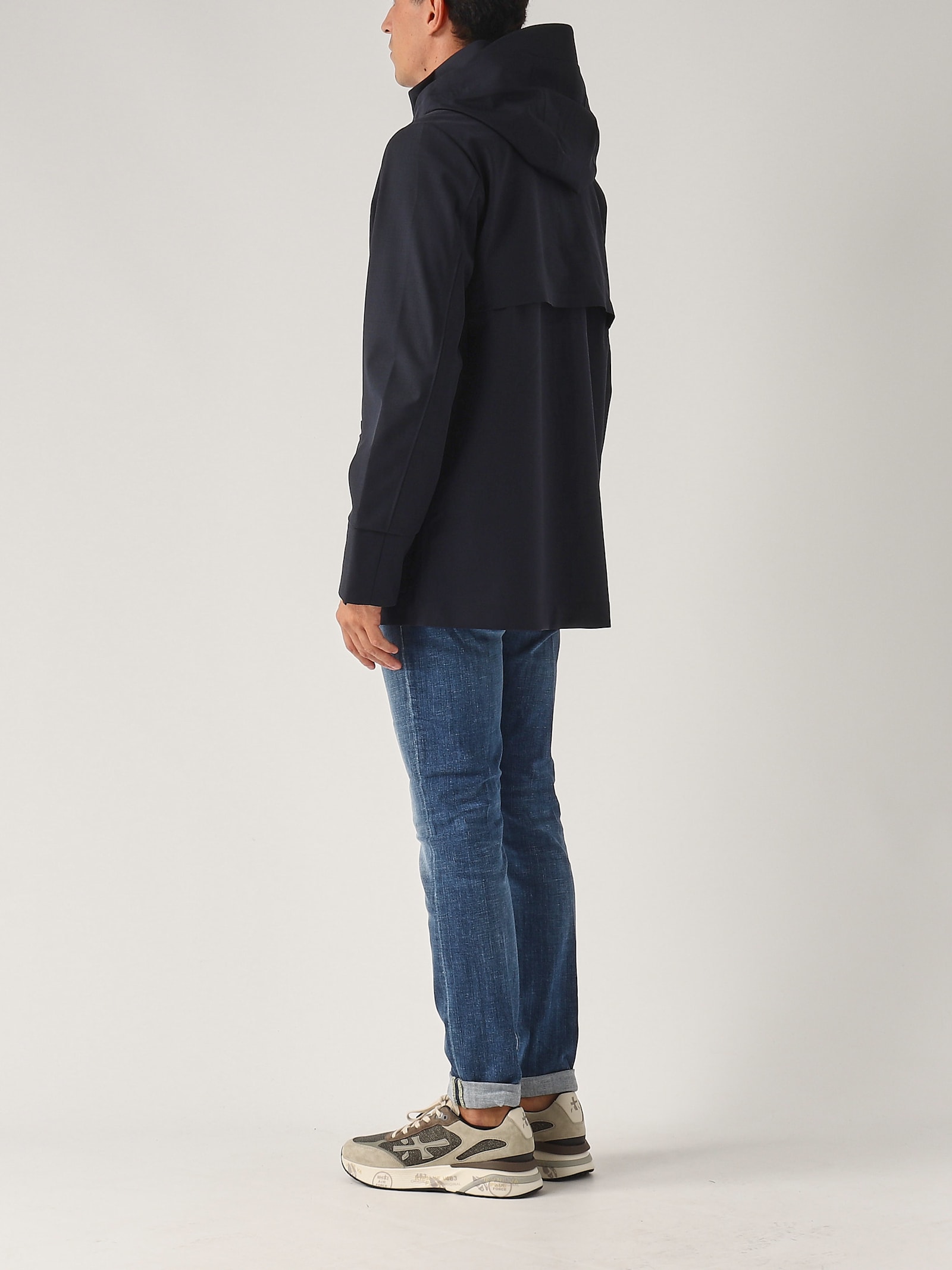 Shop K-way Erhal Tech Jacket In Navy