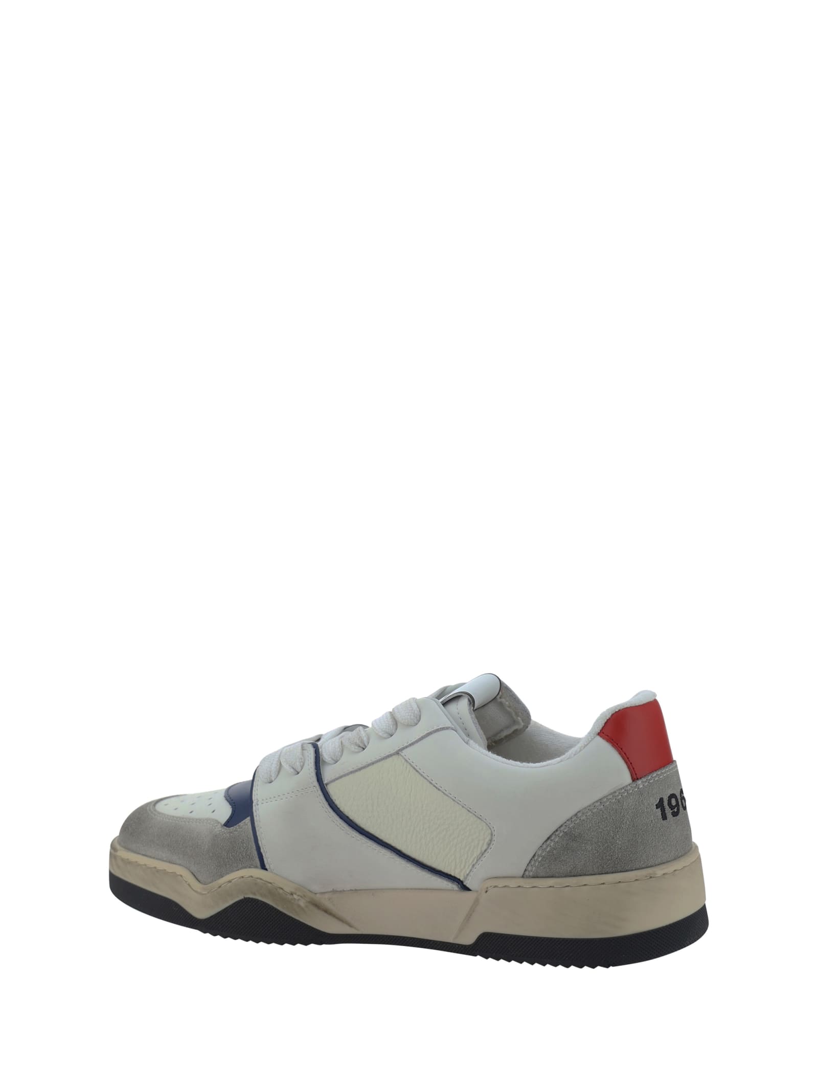 Shop Dsquared2 Sneakers In Bianco+blu+rosso