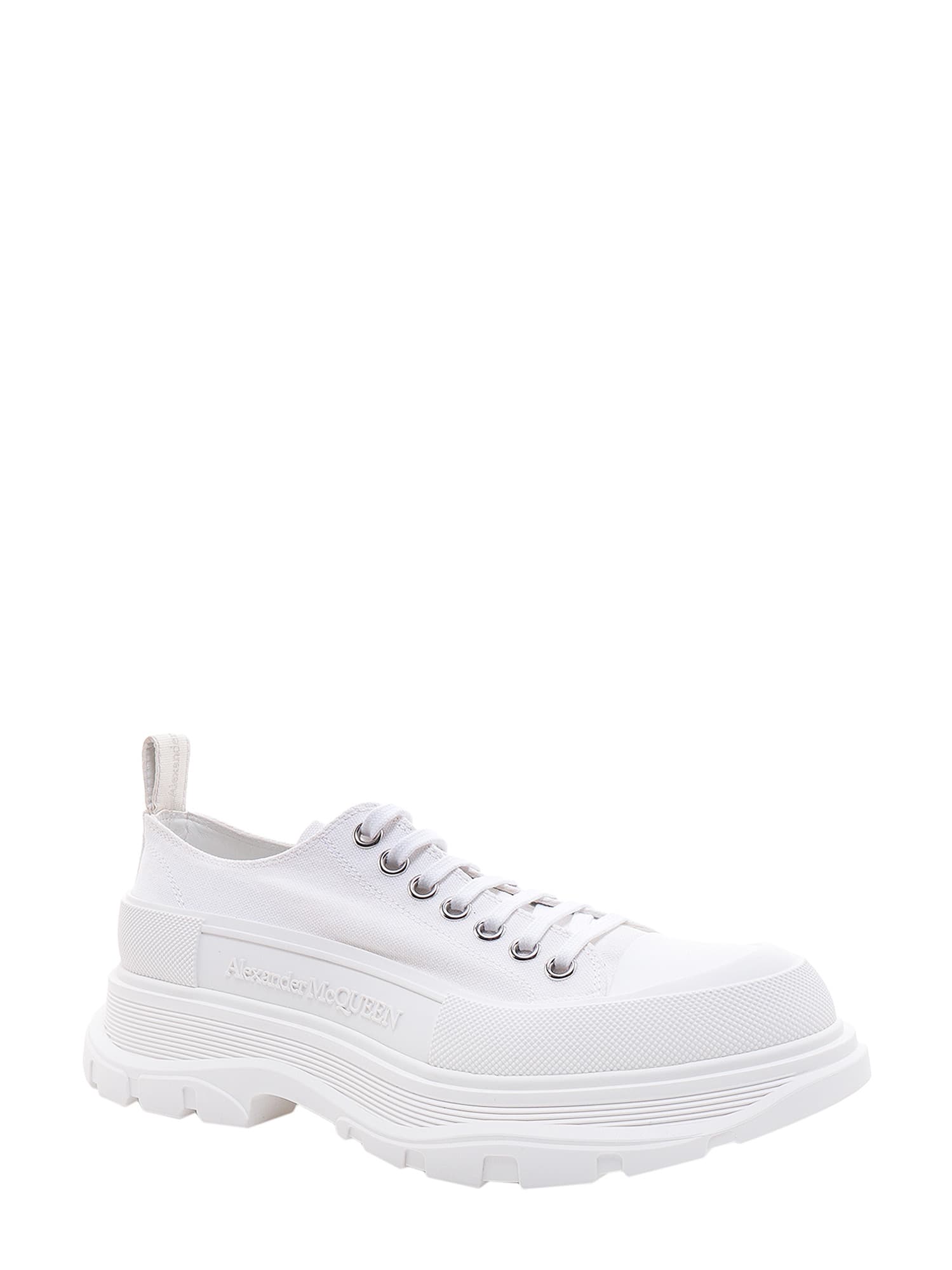 Shop Alexander Mcqueen Tread Slick Sneakers In White