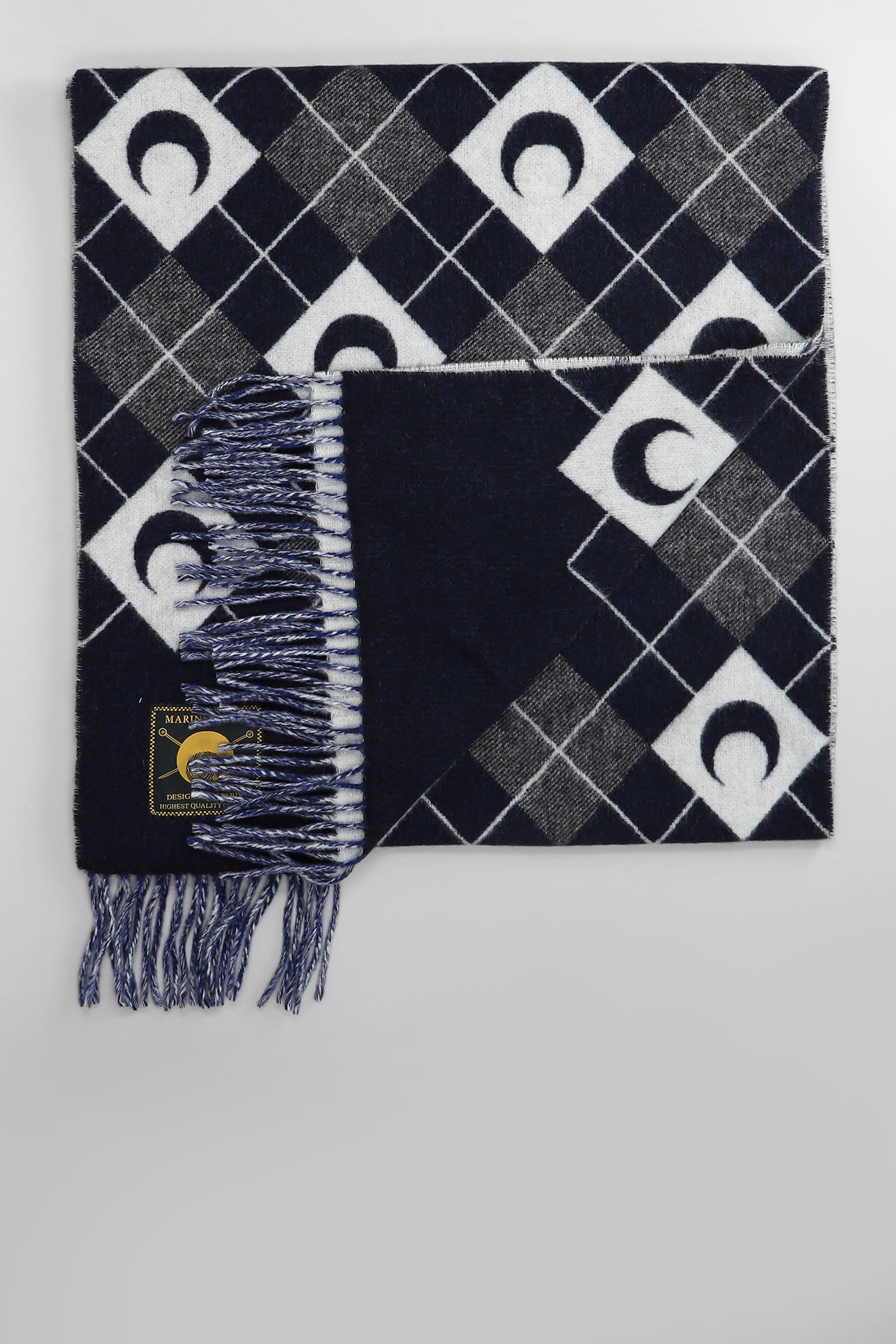 Shop Marine Serre Scarve In Black Wool