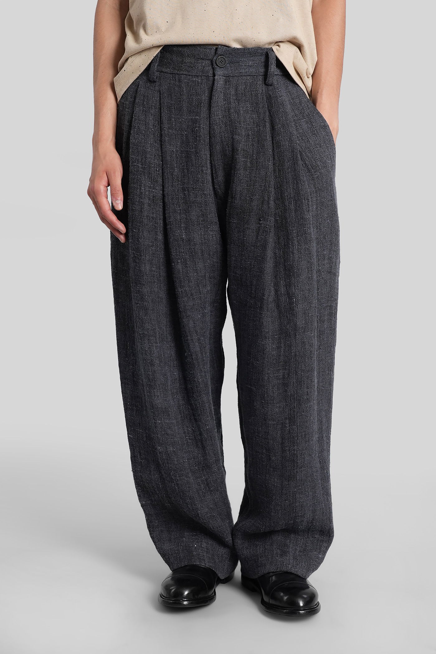 Pants In Blue Linen