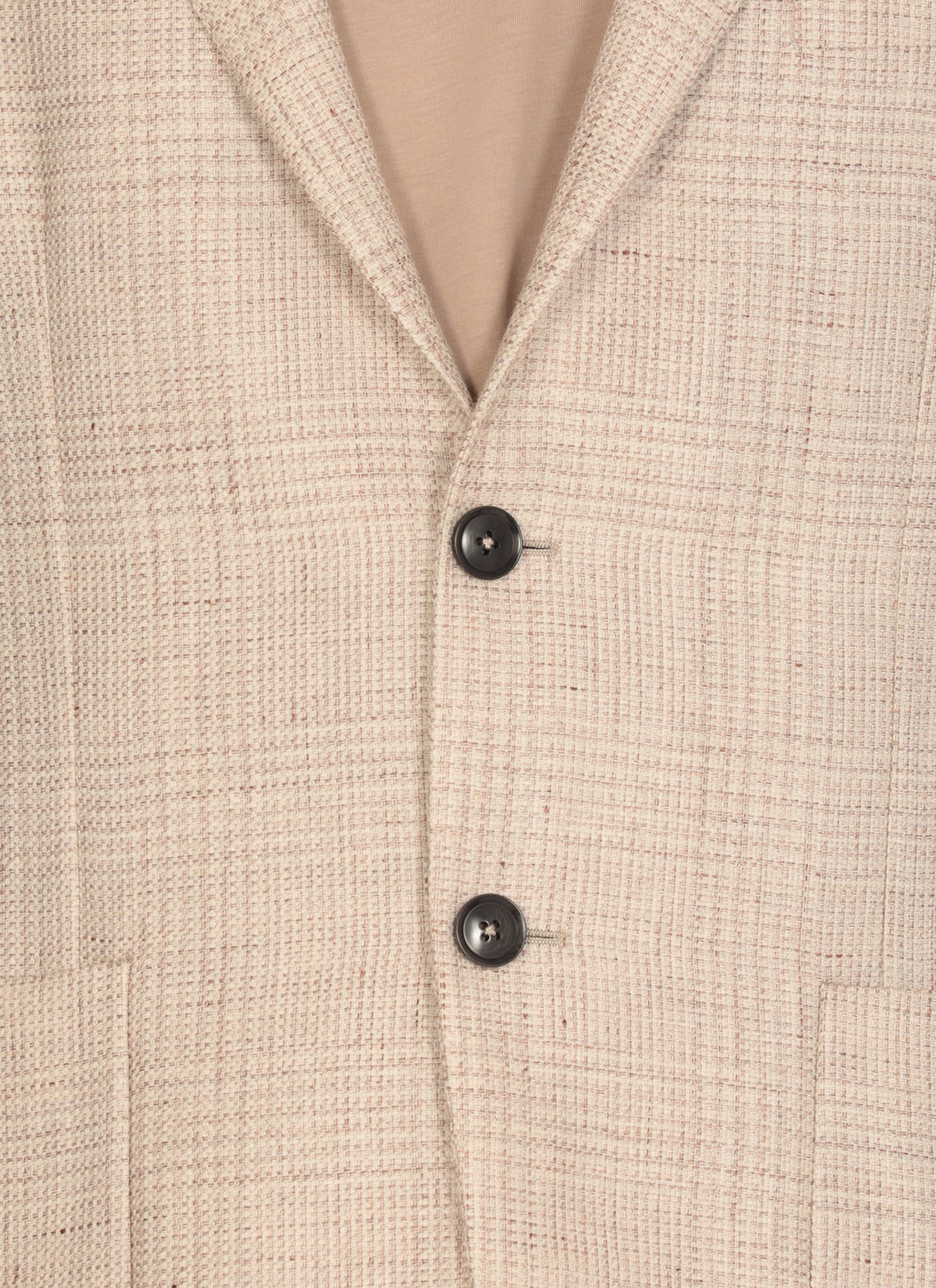 Zegna Chalk Stripe Linen And Silk Jacket