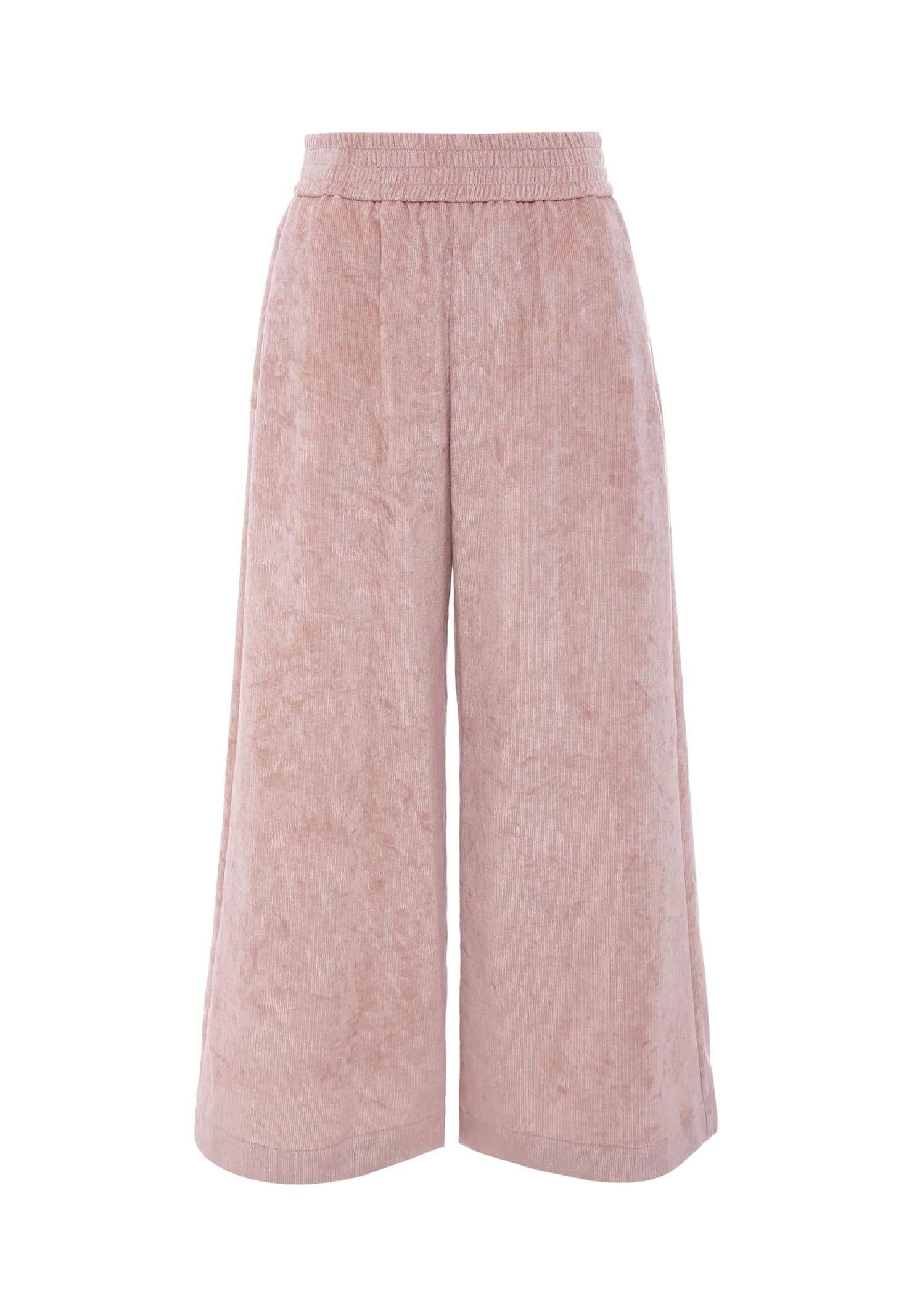 Moncler Pink Trousers For Girl With Logo In Pink