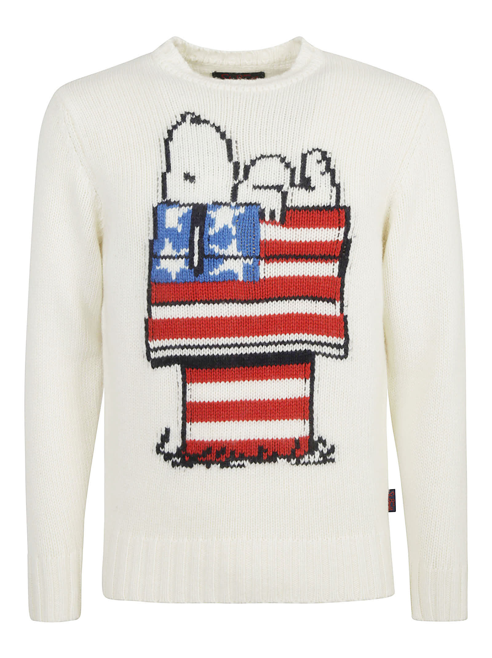MC2 Saint Barth Snoopy Embroidered Knit Sweater