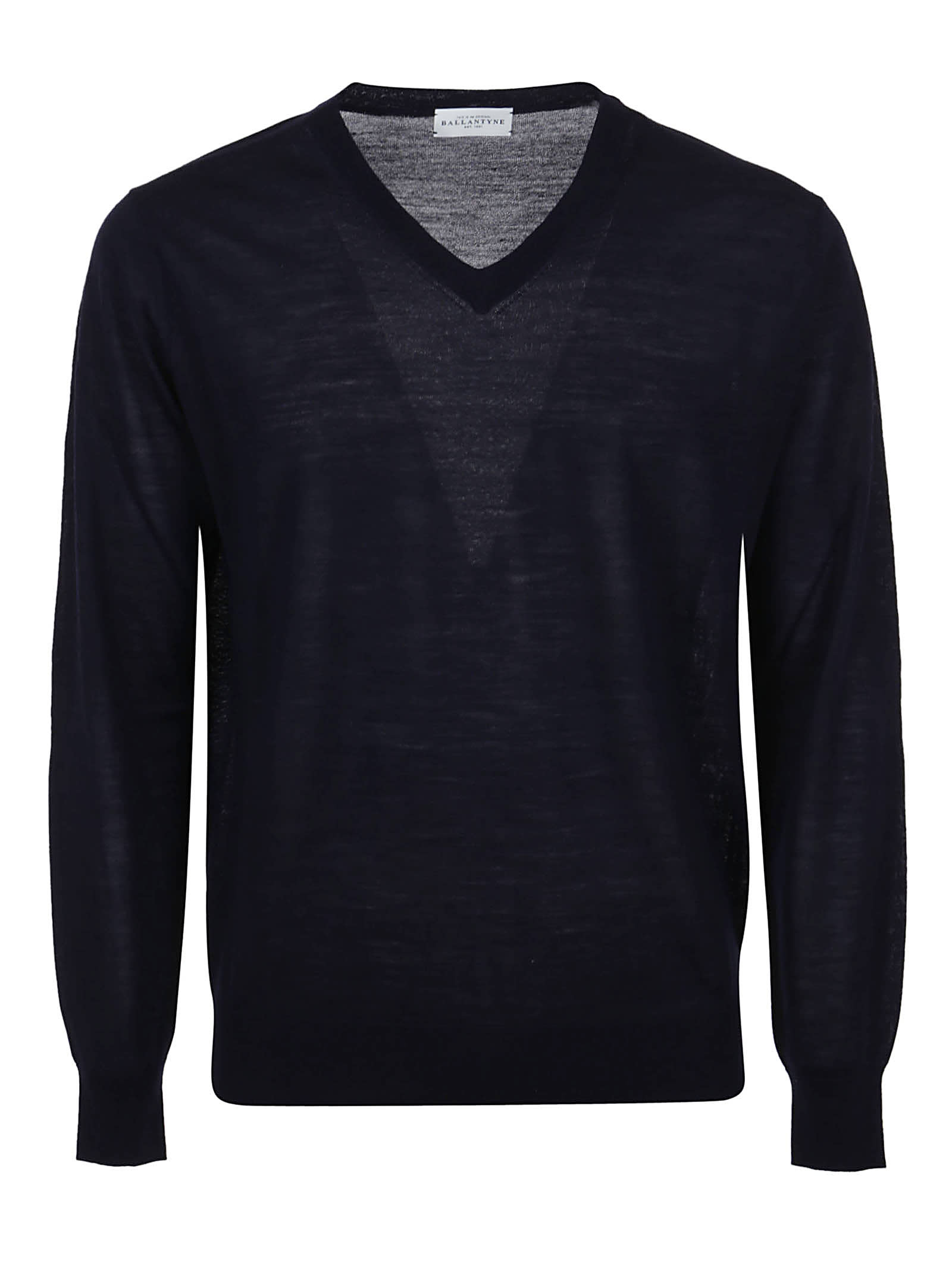 Shop Ballantyne V Neck Pullover In Navy